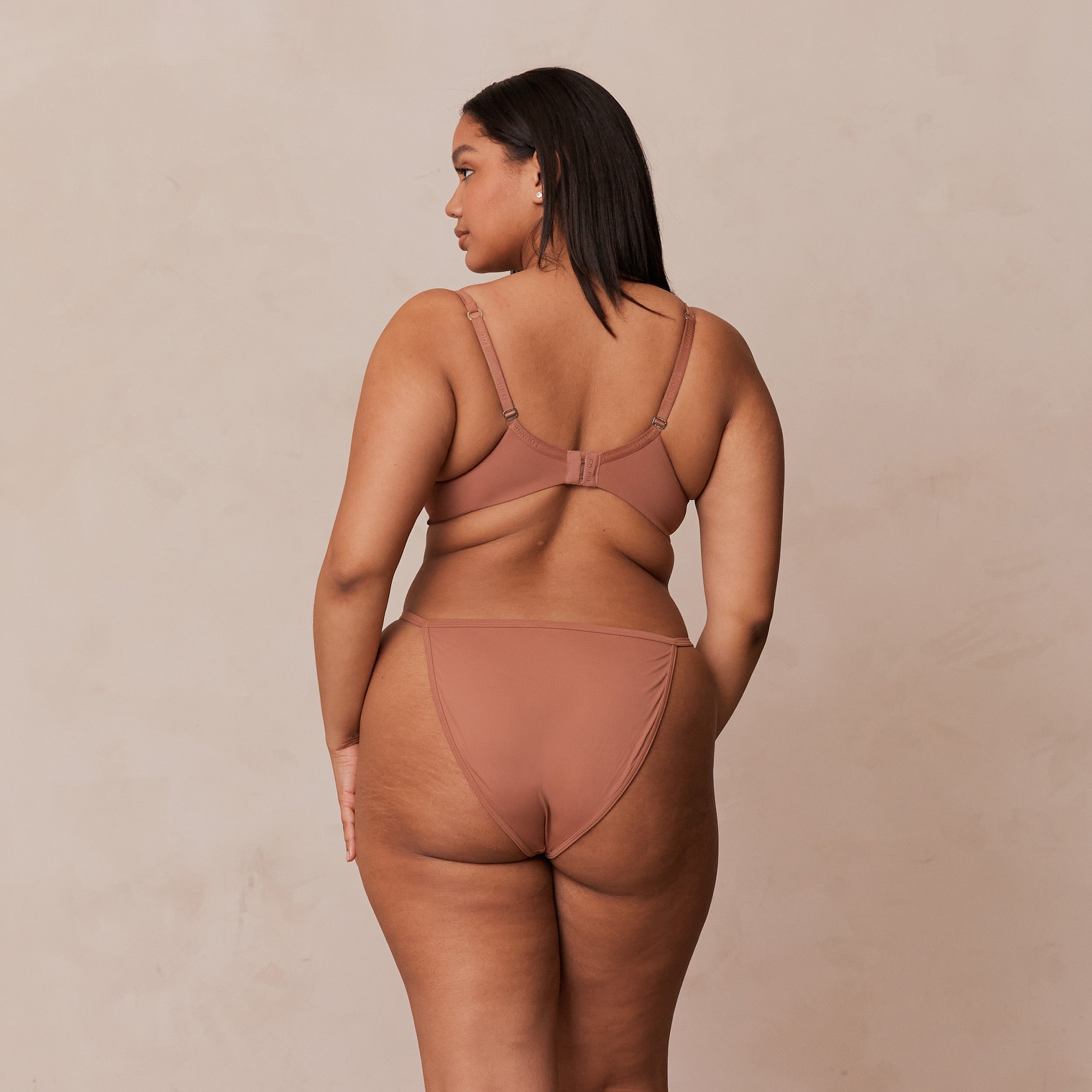 Classic Plunge T-Shirt Bra in Mocha - Comfortable & Supportive Underwire Bra for Everyday Wear, Date Night & Layering