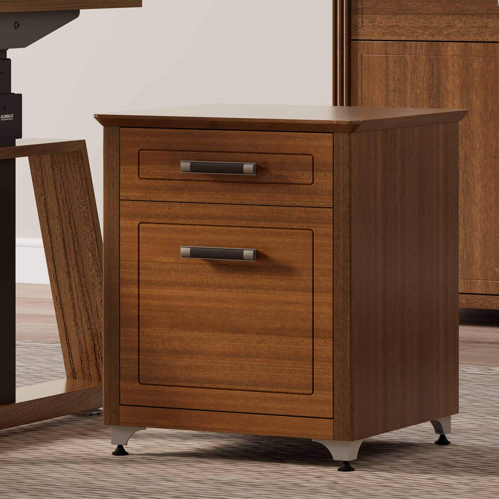19-Drawer File Storage Cabinet, Dark Walnut - Office Organization & Document Filing Solution for Home or Business