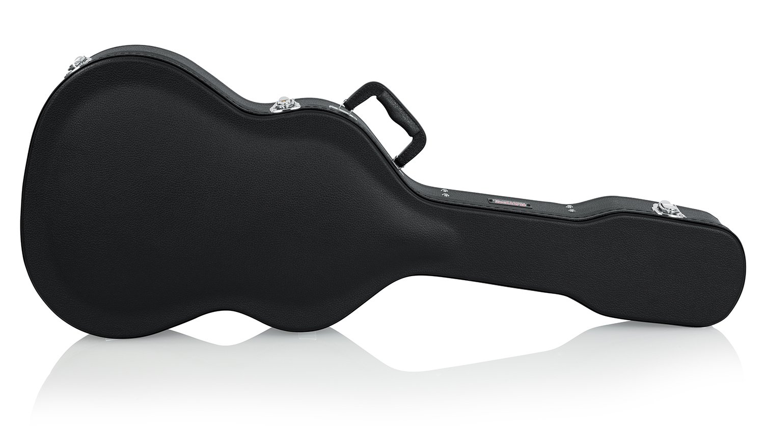 Gator GWE-CLASSIC Hard-Shell Wood Case for Classical Guitars with Amazon Basics Guitar Stand - Durable Protection for Travel & Home Storage | Perfect for Musicians, Performances & Guitar Safekeeping