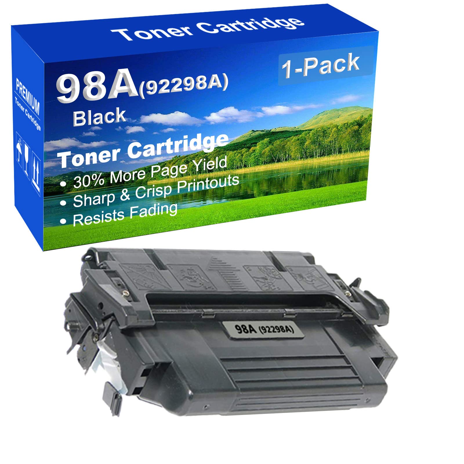 High Yield HP 98A (92298A) Compatible Toner Cartridge Replacement - 1-Pack Black for HP LaserJet 5/5m/5n/5se Printers - Perfect for Home Office & Small Business Printing Needs