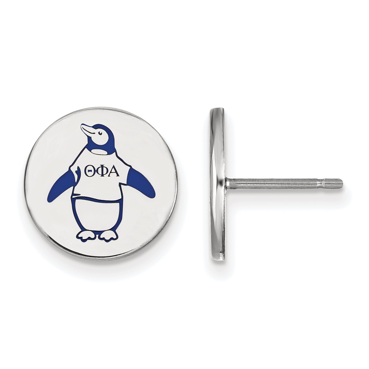 Theta Phi Alpha Sterling Silver Enameled Post Earrings - Sorority Jewelry for Sisters, Formal Events & Greek Life Accessories
