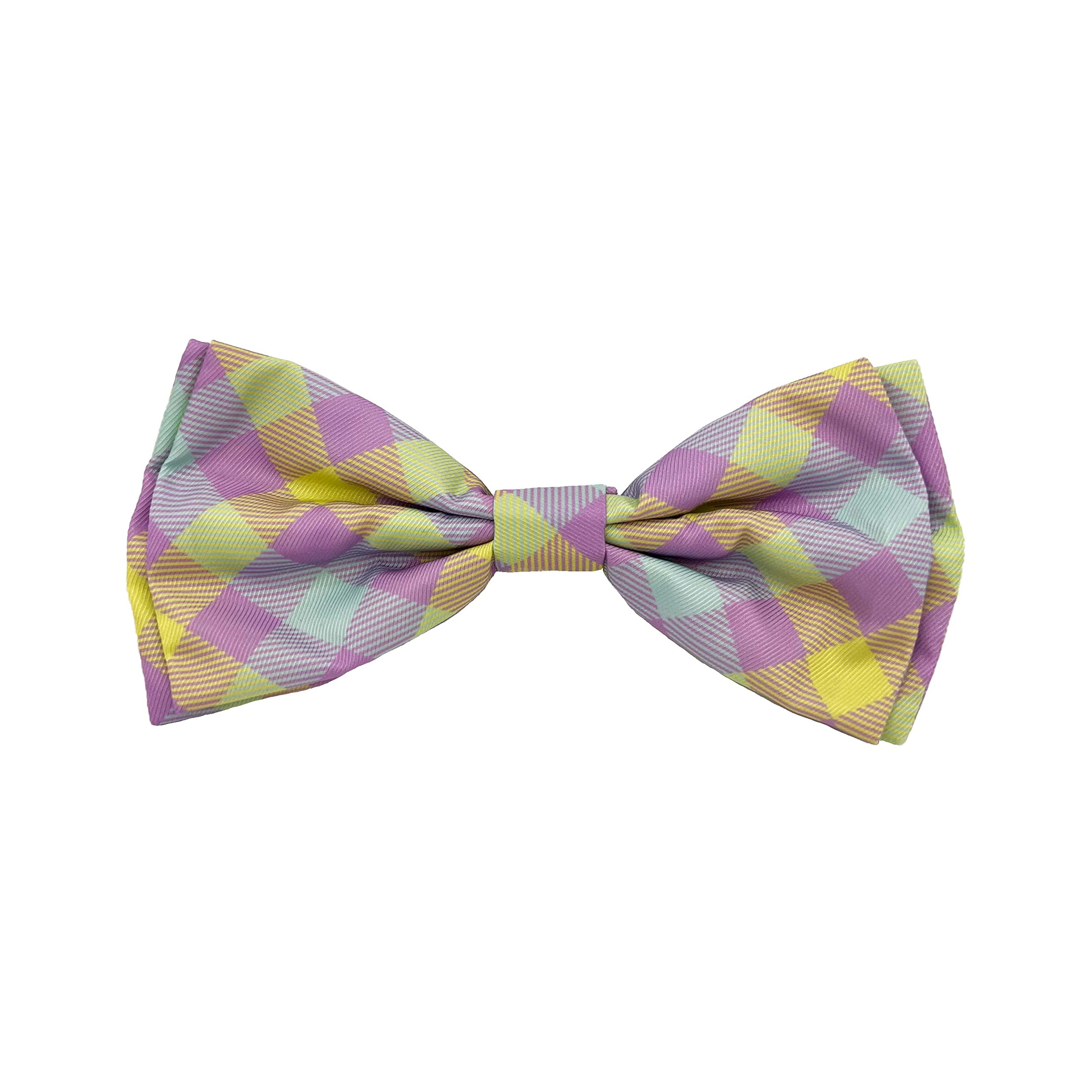 Huxley & Kent Small Lavender Lemon Bow Tie for Dogs & Cats - Easter Spring Pet Accessory | Cute, Comfortable & Durable Pet Bow Tie Collar Attachment | Perfect for Easter Photos, Spring Parties & Pet Fashion Events