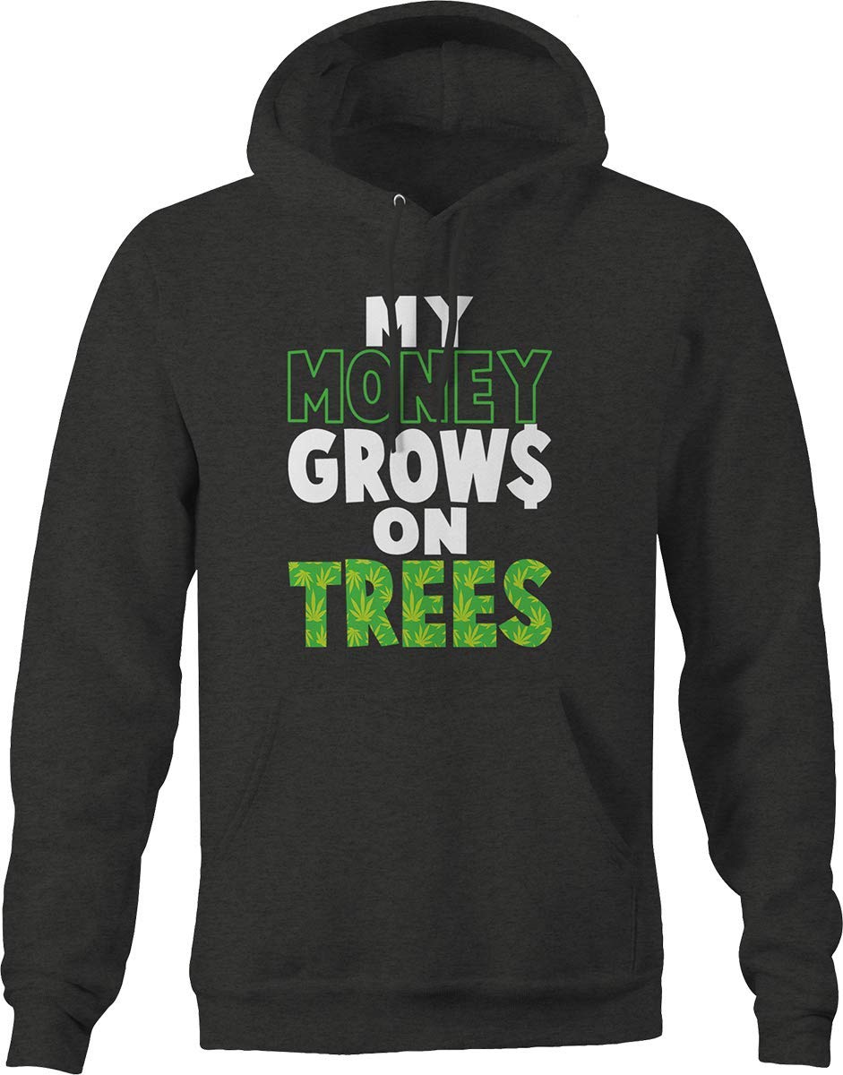 My Money Grows On Trees Funny Graphic T-Shirt & Hoodie for Men - Dark Gray | Cool Casual Outfit for Streetwear & College Campus Fashion