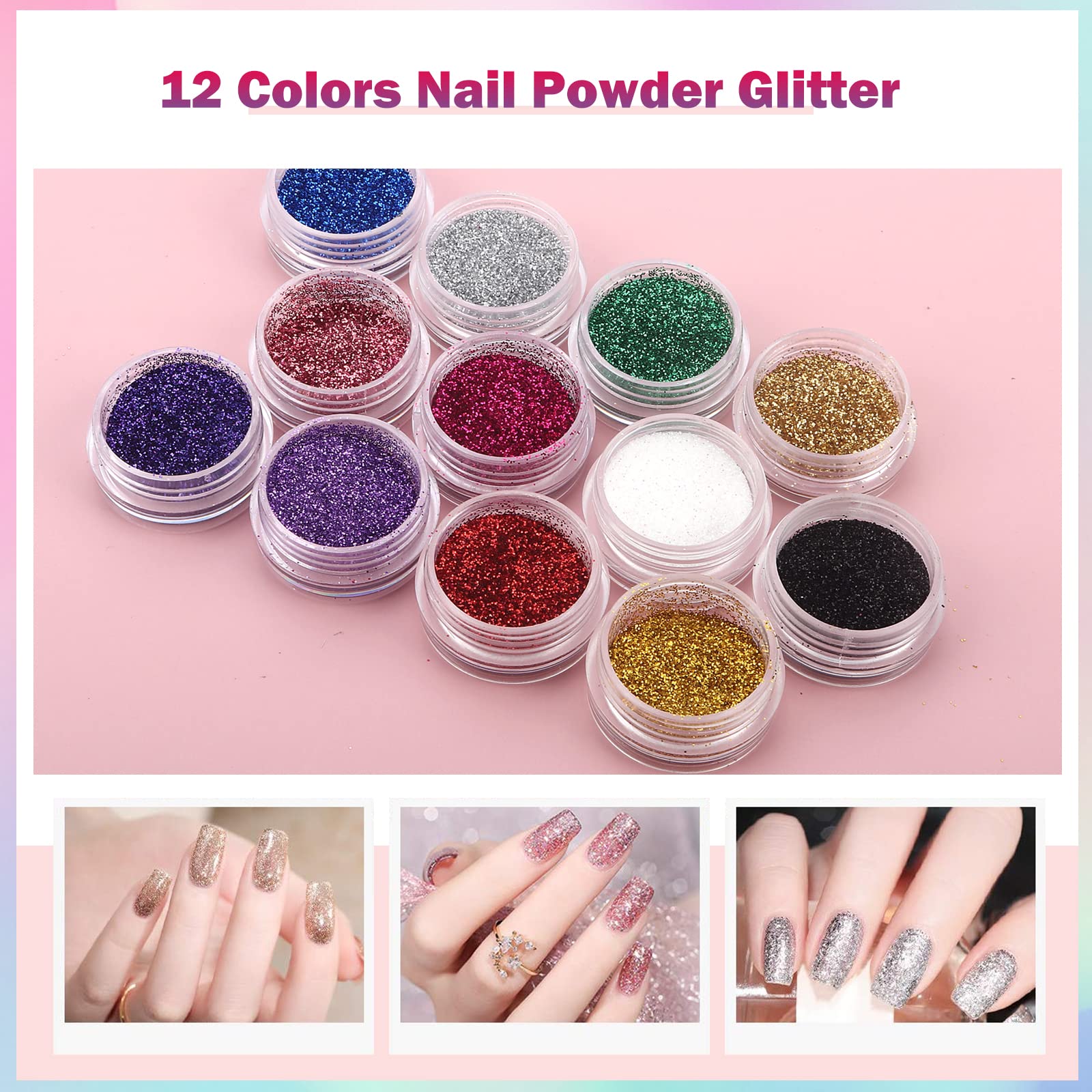 Professional Nail Practice Hand for Acrylic Nails - Flexible Rubber Training Hand with Nail Drill & Dryer Lamp - 12 Color Acrylic Powder Kit for Beginners - Perfect for Salon Training & Home Nail Art Practice