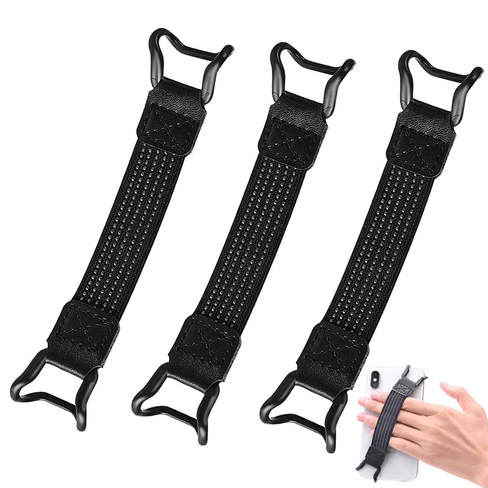Secure Phone Strap Holder - Anti-Drop Elastic Hand Strap Grip with Clip for Smartphones & Kindle (3 Pack) - Perfect for Running, Commuting & Hands-Free Use
