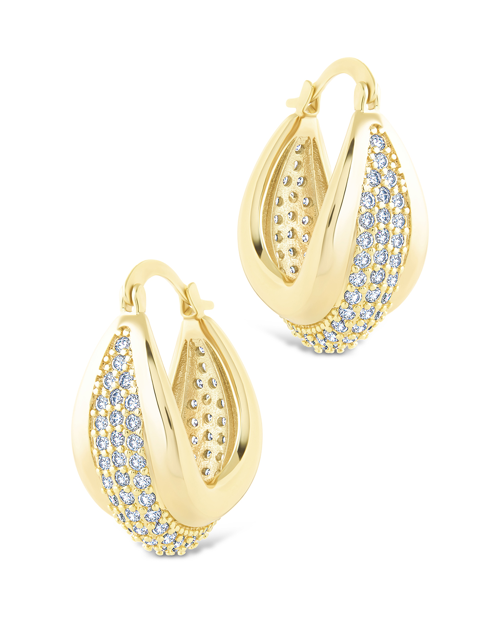 Philina CZ Hoops - Sparkling Cubic Zirconia Earrings for Women, Elegant Hinged Hoop Earrings for Everyday Wear | Perfect for Parties, Work, and Special Occasions