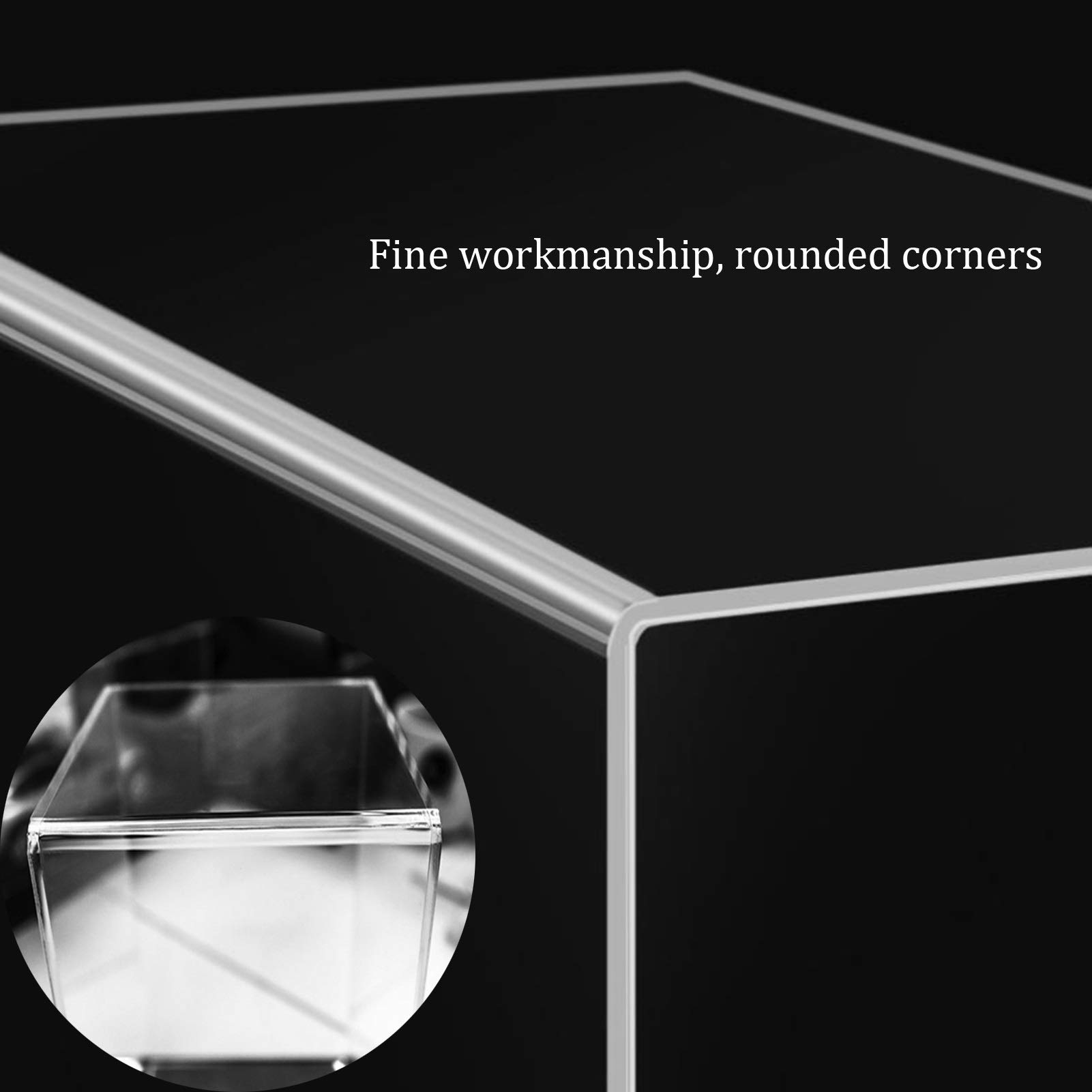 XINGLL Acrylic Display Case with Thickened Black Base - Transparent Dustproof Showcase for Toy Models, Basketball Memorabilia & Collectible Figures - Perfect for Home Decor, Office Display and Collection Protection