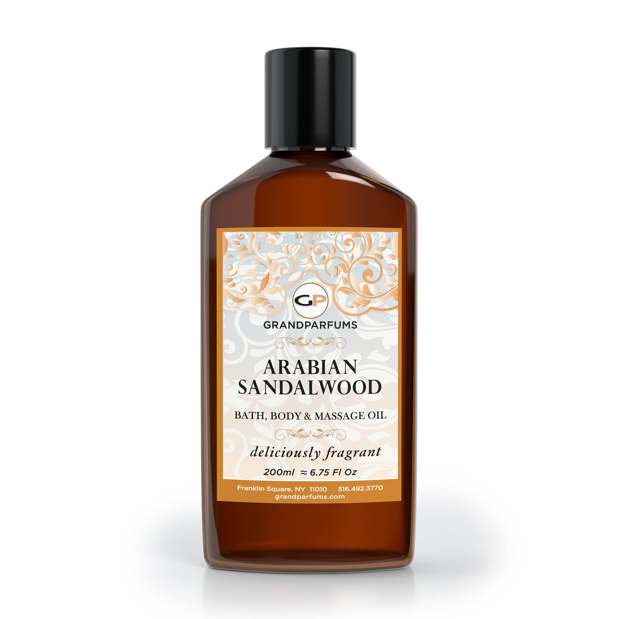 Premium Arabian Sandalwood Oil for Bath, Body & Massage - 100% Natural Relaxing Aromatherapy Oil for Skin Care, Spa & Wellness Rituals
