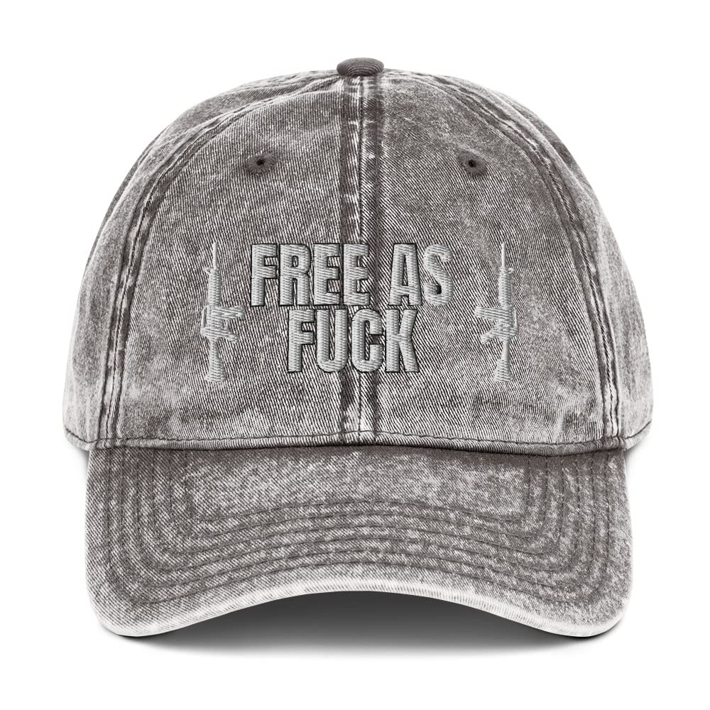 Free As Fuck Hat - Vintage Baseball Cap with Hilarious Slogan - Perfect for Casual Outfits, Streetwear & Funny Gift Ideas