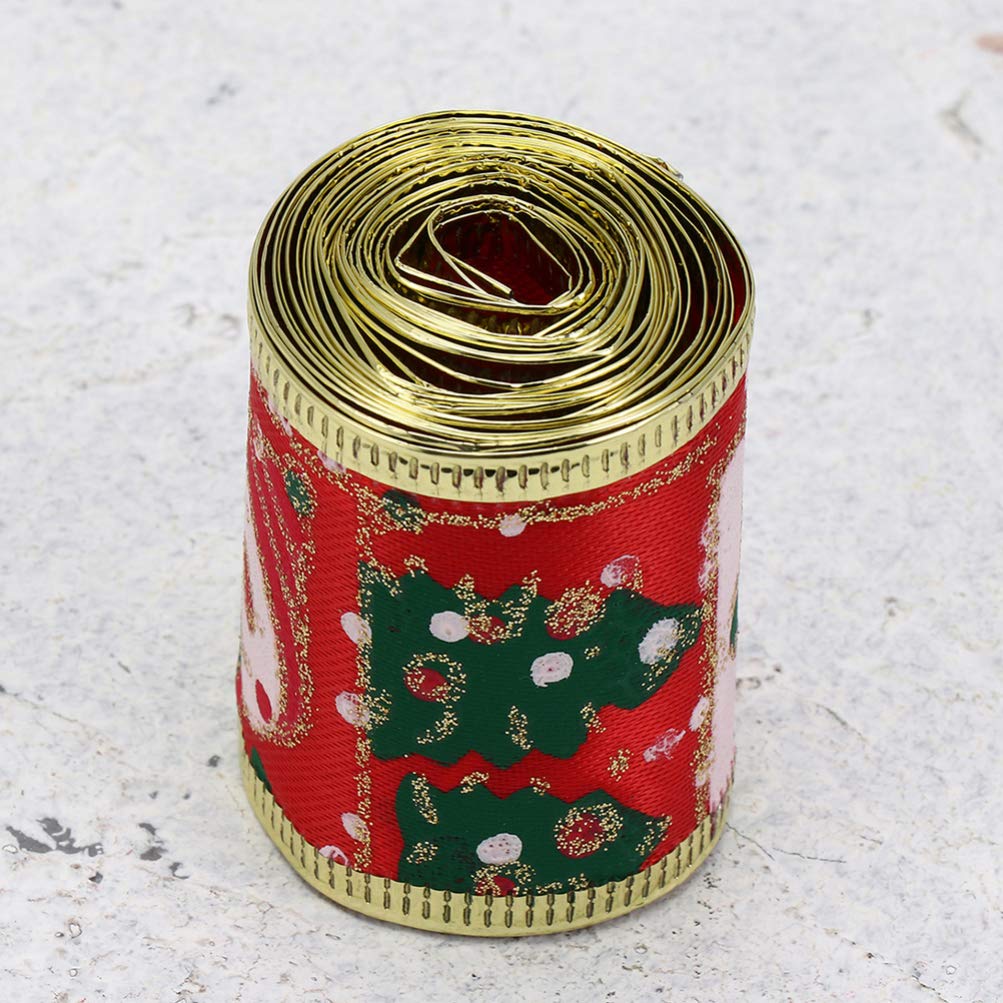 3 Rolls Christmas Wrapping Ribbon - Wired Satin Holiday Ribbon for Gift Wrapping, Wedding Decor, Christmas Tree & Party Decorations (Polyester, 1.5 Inch Wide) - Perfect for Holiday Gifts, DIY Crafts & Festive Home Decor