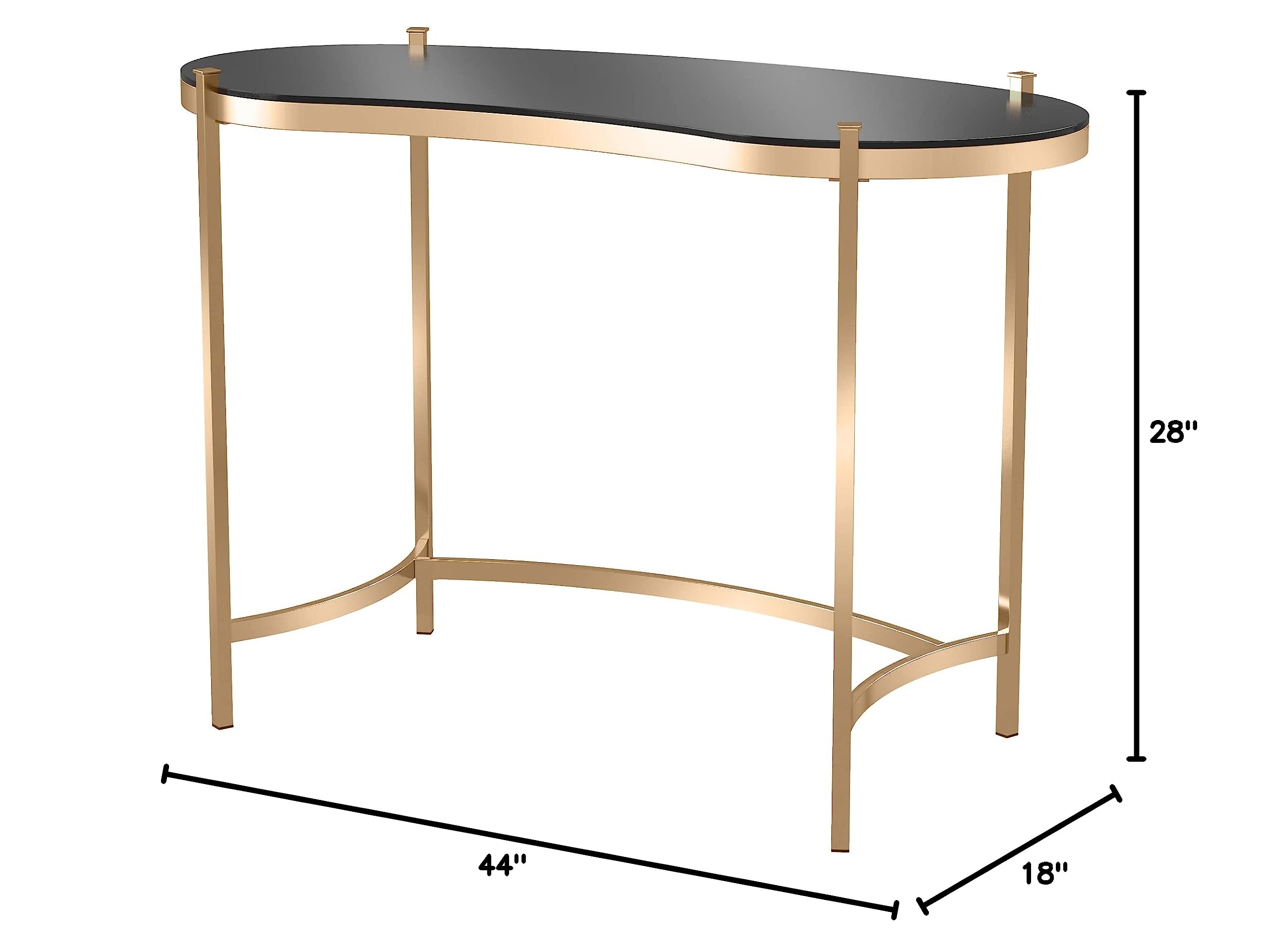 Modern Computer Desk & Sofa Table - Black Console Table for Living Room, Hallway, or Office - Perfect for Work, Snacks, and Home Decor