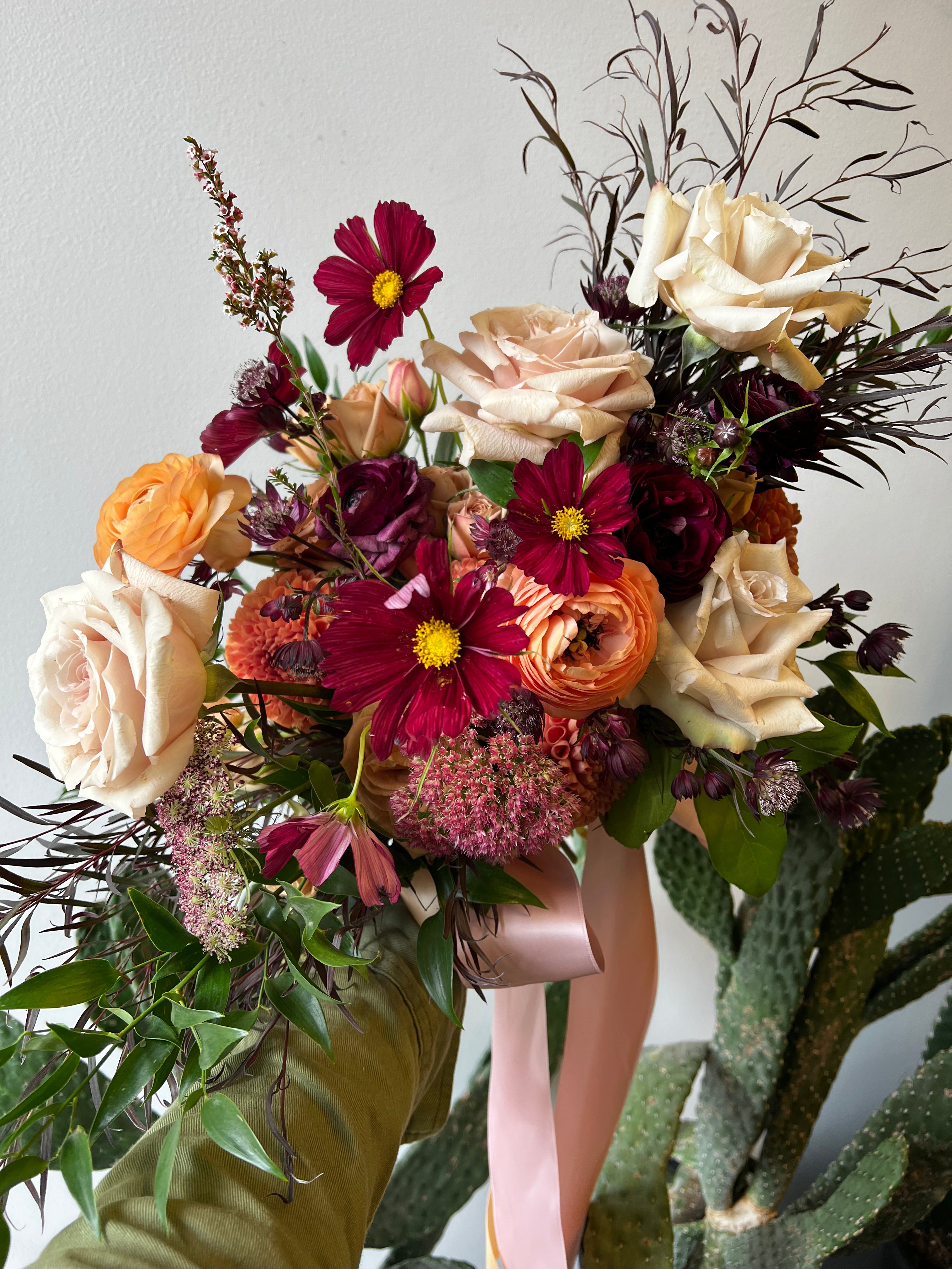 Elegant Bridal Bouquet - Handmade Wedding Flowers for Bride - Perfect for Weddings, Bridal Showers & Photo Shoots