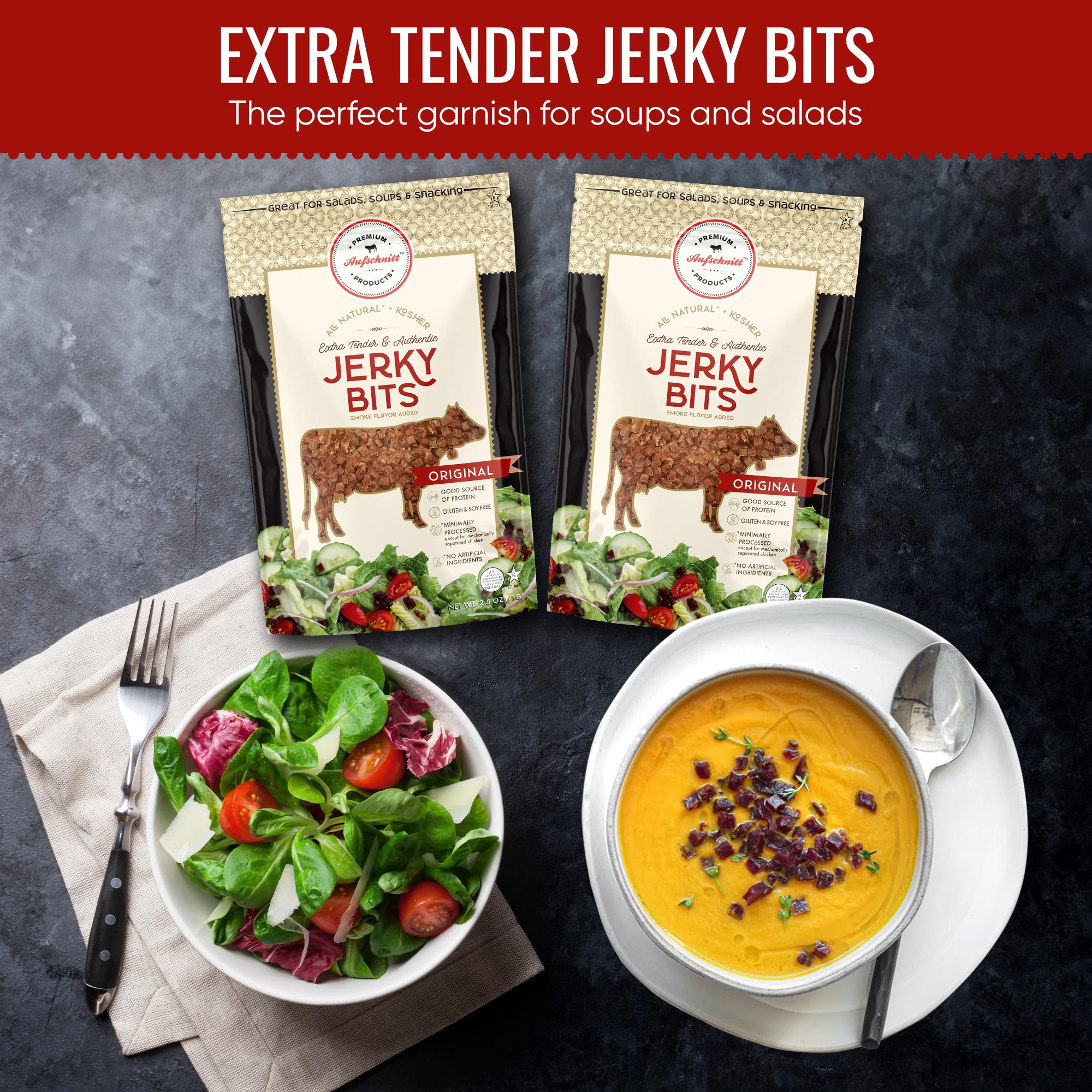 Premium Beef & Chicken Jerky Bites - High Protein Healthy Snacks | Kosher, Halal & Keto Friendly | 2 Pack Original Flavor | Perfect for Hiking, Camping & On-the-Go Nutrition