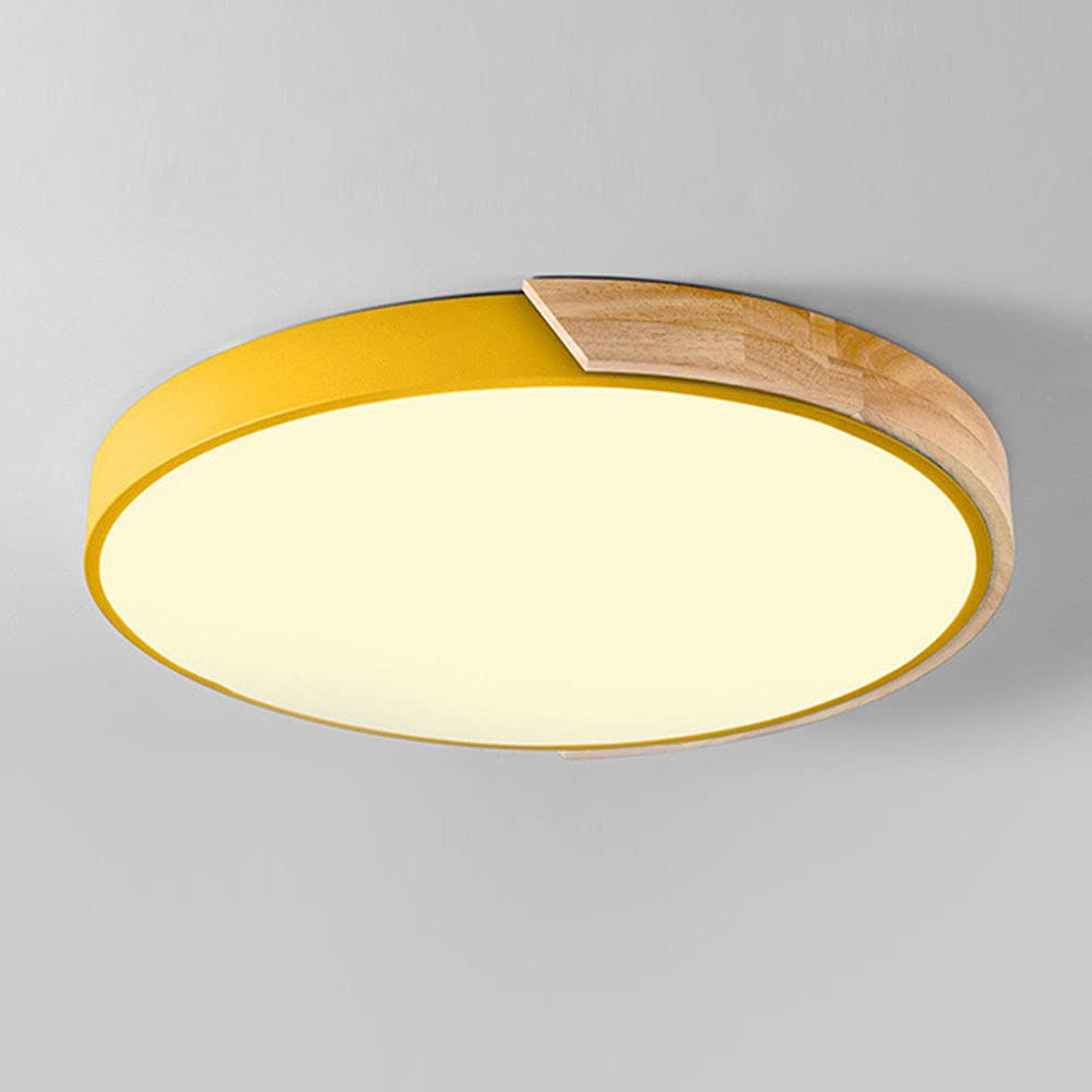 Tri-Color Dimmable LED Panel Light - Flush Mount Ceiling Lamp with Nordic Macaron Design, Easy to Install for Kids Room, Bedroom & Living Room Lighting Fixtures | Energy-Efficient Close-to-Ceiling Light for Modern Home Decor