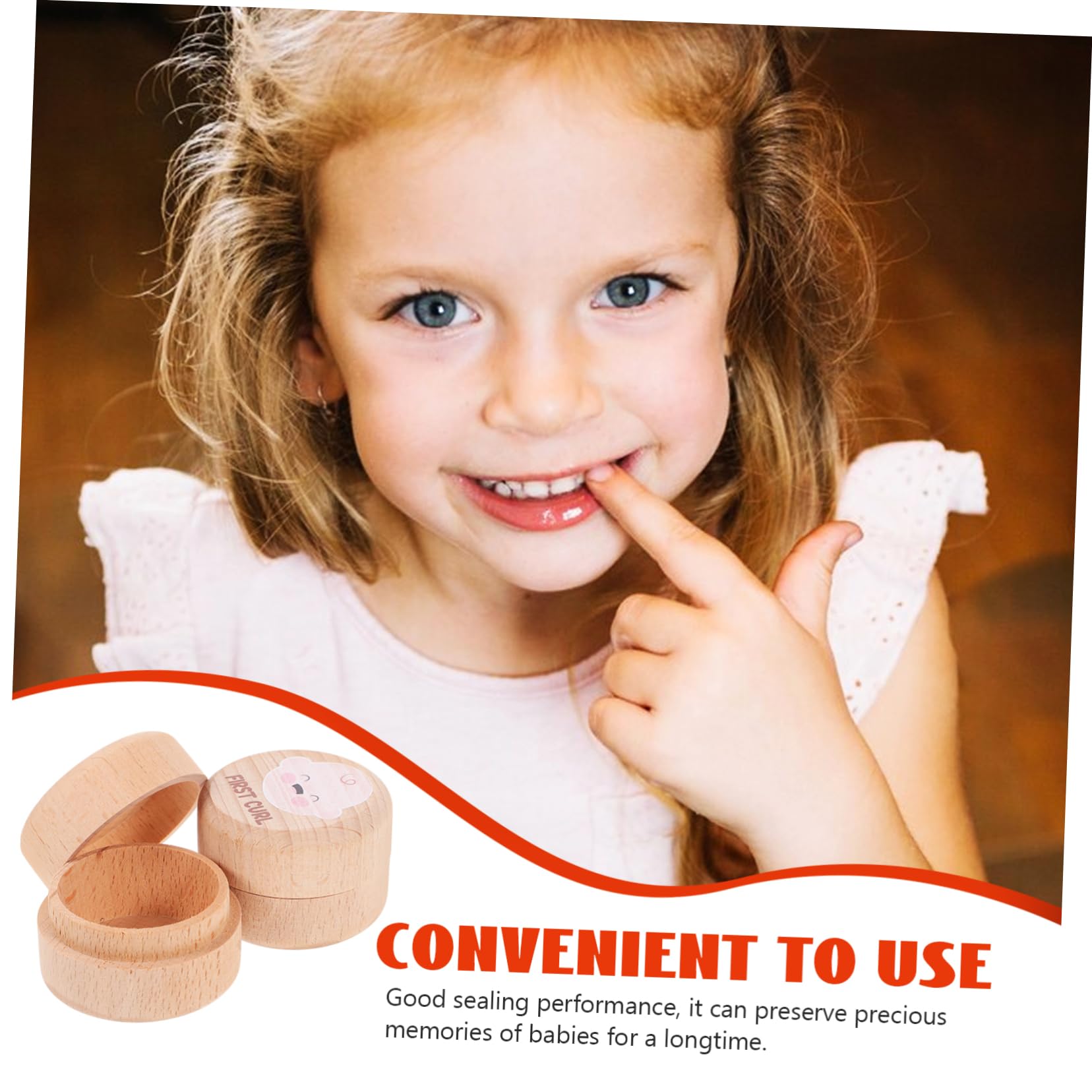 VOSAREA 2-Pack Wooden Tooth Storage Box - Tooth Holder & Organizer Container for Teeth Whitening Trays, Dentures, Braces - Perfect for Travel & Bathroom Organization