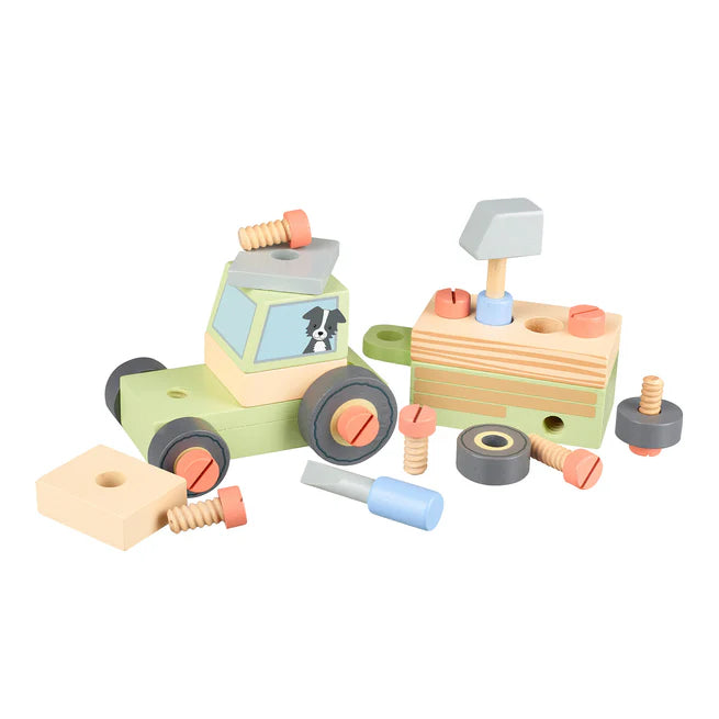 Buildable Tractor Toy Set for Kids - STEM Learning Construction Toy with Realistic Farm Vehicle Models - Perfect for Imaginative Play, Farm-Themed Activities & Educational Gifts