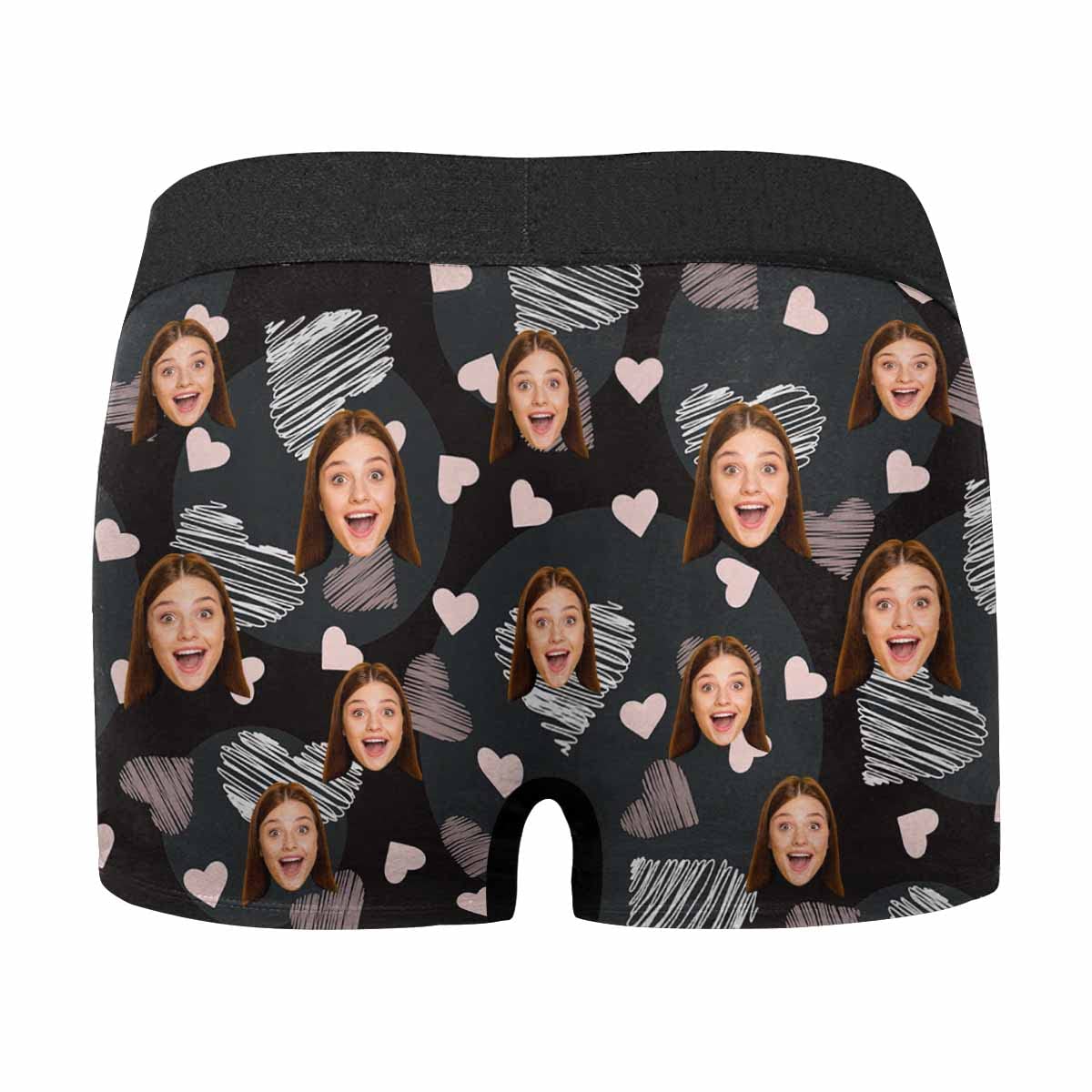 Custom Funny Men's Underwear with Girlfriend Face - Personalized Boxer Briefs for Valentine's Gifts - Romantic Couple Underwear for Boyfriend & Anniversary Present - Perfect for Surprise Gifts & Intimate Moments