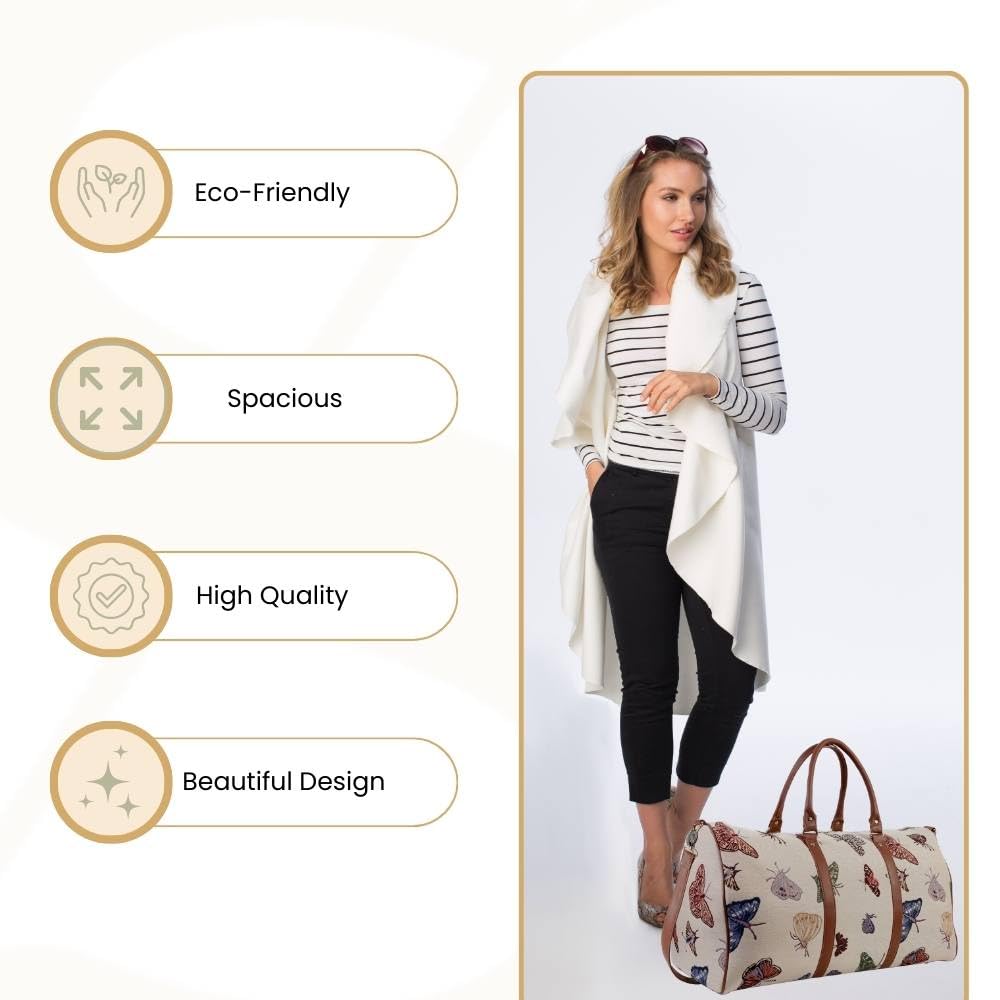 Large Women's Duffel Bag - Stylish Carry-On Overnight Weekender for Travel | Perfect Hand Luggage for Women, Teens & Girls | Ideal for Gym, Weekend Getaways & Airplane Trips