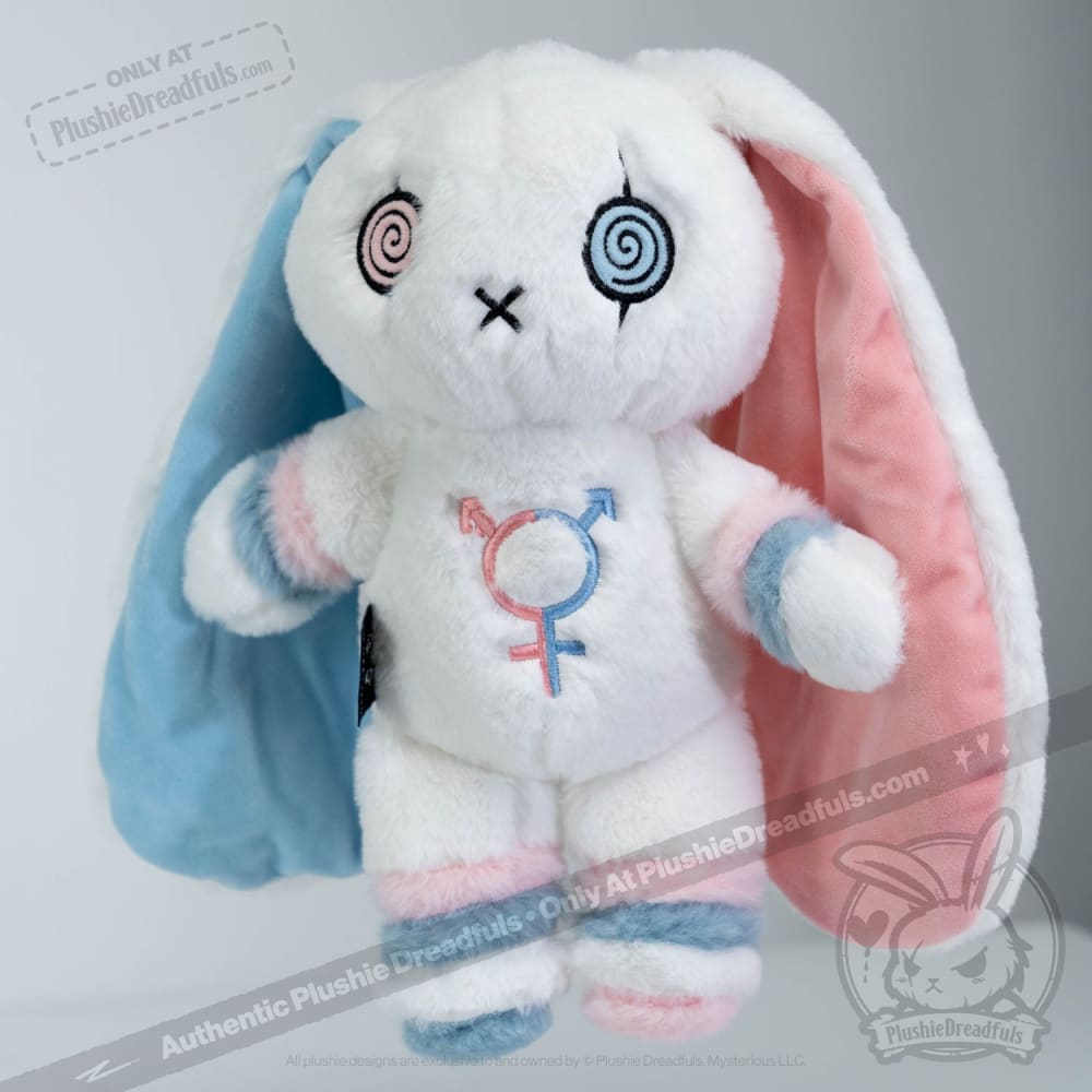 Plushie Dreadfuls Gender Dysphoria Rabbit - Soft Stuffed Animal Toy for Comfort & Support | Perfect for Therapy, LGBTQ+ Pride, and Emotional Healing