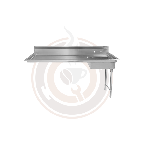 Omcan 60-Inch Right Side Under Counter Dish Table 40192 - Commercial Kitchen Prep Station for Restaurants, Bars & Catering Services