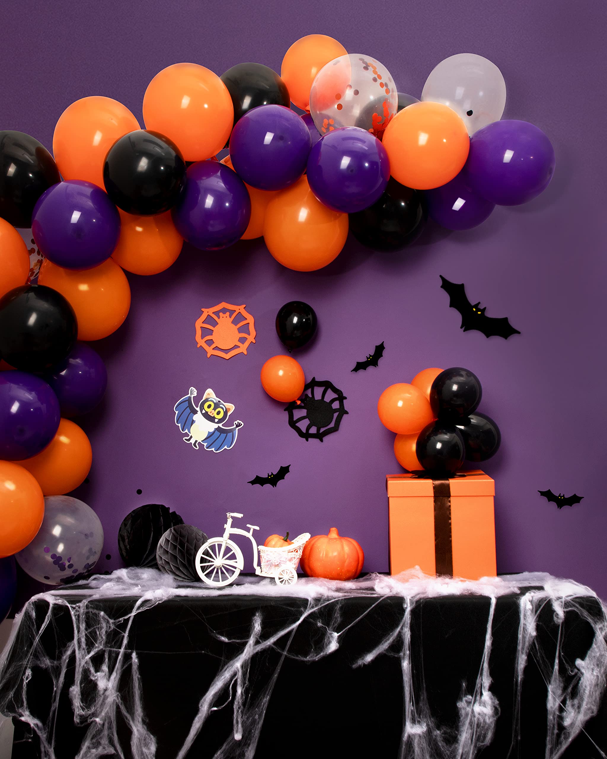 Styirl Black Balloons Arch Kit - 110 pcs 36/18/12/10/5 Inch Latex Party Balloons for Birthday, Christmas, Graduation, Gender Reveal & Baby Shower Decorations - Perfect for Indoor & Outdoor Party Decor