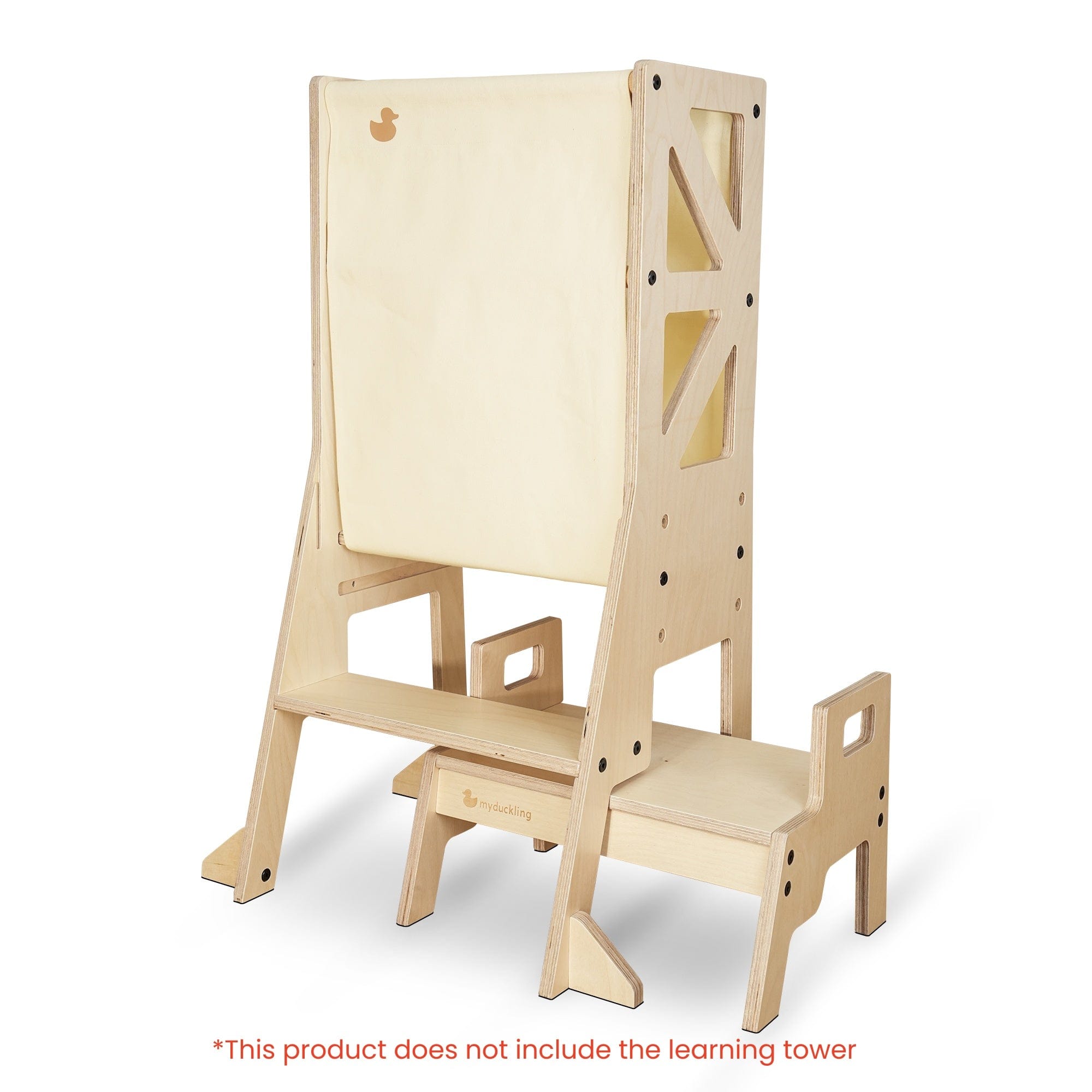 Montessori Learning Tower with Safety Rail - Adjustable Toddler Step Stool for Kitchen, Baking & Play - Safe Wooden Helper Tower for Kids Ages 2-6