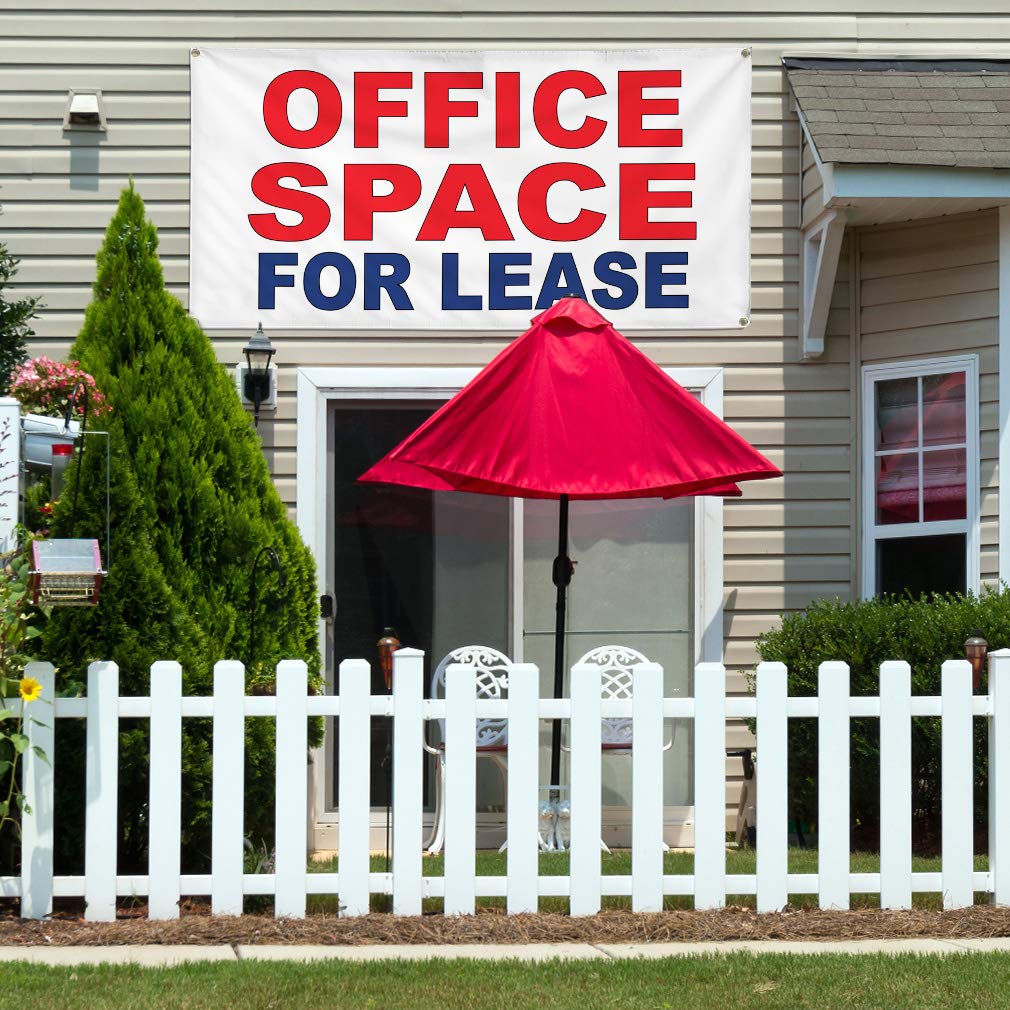 Custom Vinyl Banner 60x144 Inches - Durable Weatherproof Outdoor Business Sign with 10 Grommets (Red/Blue) for Office Space, Yard Sales & Industrial Use | Perfect for Advertising, Events & Storefront Displays