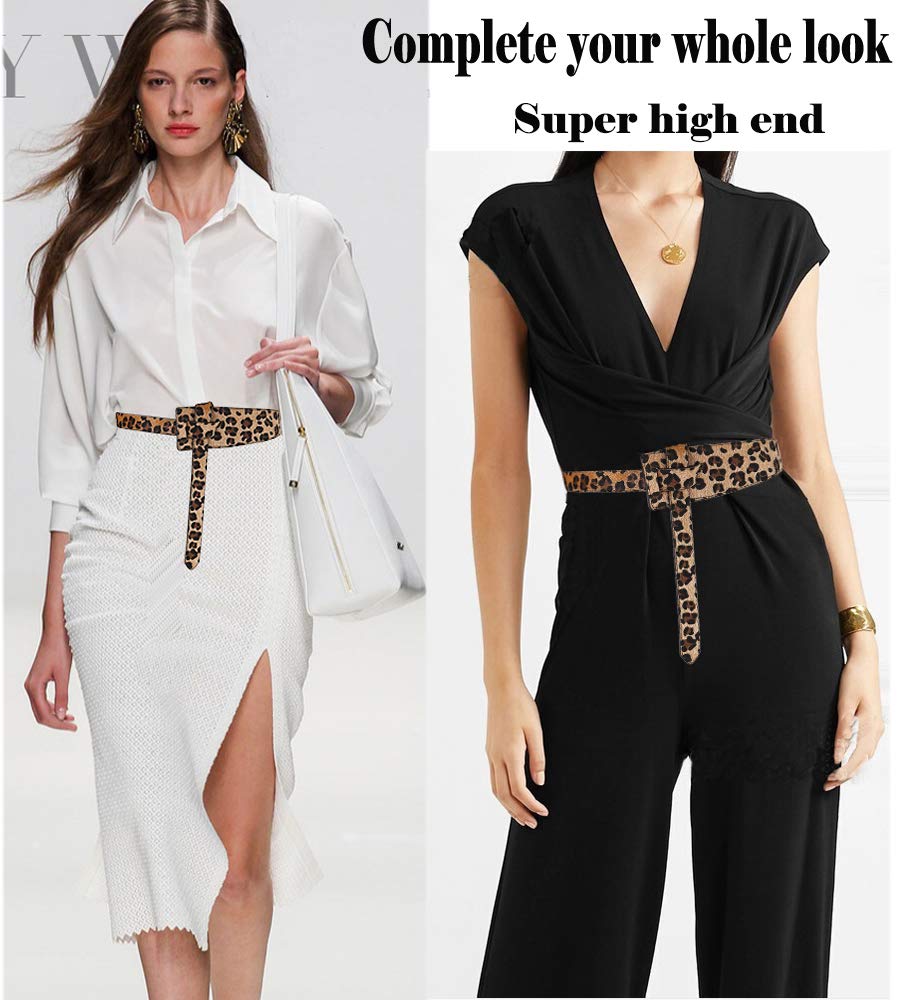 ALAIX Genuine Leather Women's Belt - Stylish Dress Belt for Jeans, Jumpsuits & Coats - Adjustable Knot Design Waist Cincher | Perfect for Office, Date Night & Casual Outfits