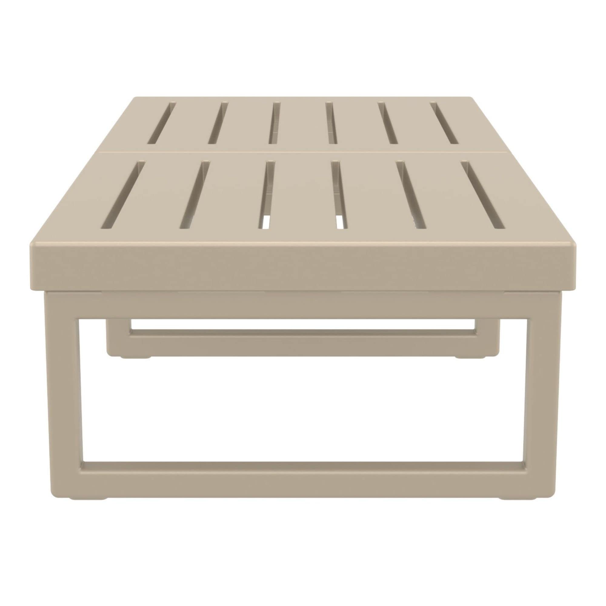 Modern Rectangle Coffee Table with Taupe Finish - Stylish Lounge Table for Living Room, Patio, or Office - Perfect for Coffee, Books, and Decor