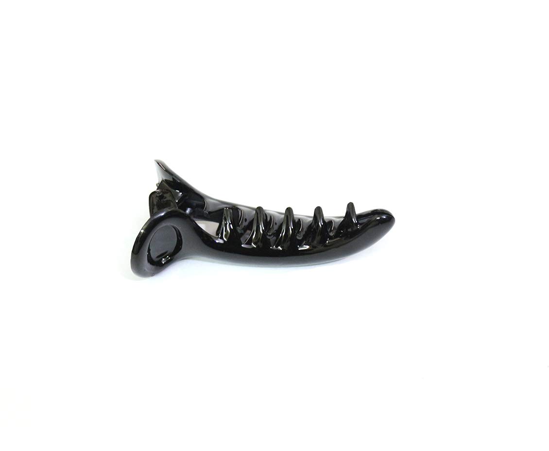 Kalaneet Black Banana Hair Clips for Women & Girls - 2 Pack | Non-Slip Hair Accessories for School, Work, and Everyday Styling