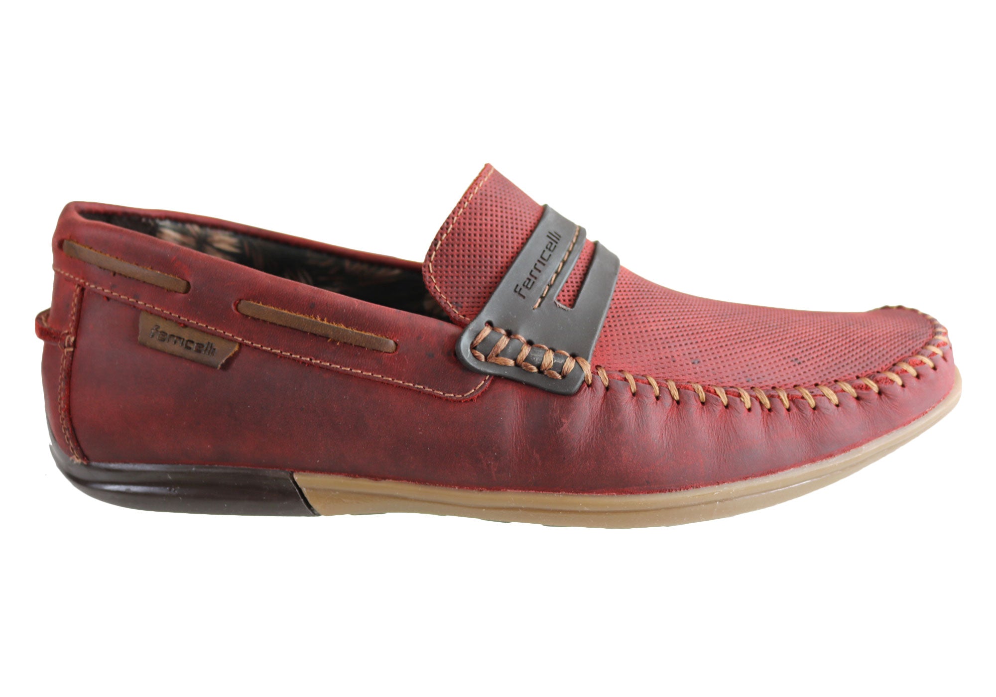Ferricelli Mitchell Men's Genuine Leather Casual Loafers - Handcrafted in Brazil - Comfortable Slip-On Shoes for Work, Travel & Everyday Wear