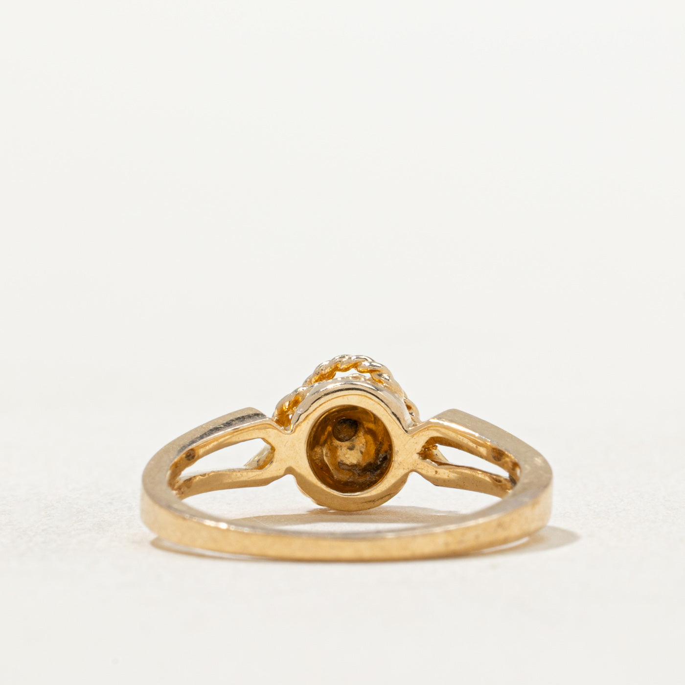 0.015ct Single Stone Diamond Flower Tapered Ring - Size 3.75 | Elegant Wedding Band, Anniversary Gift for Her, Perfect for Bridal Jewelry & Special Occasions