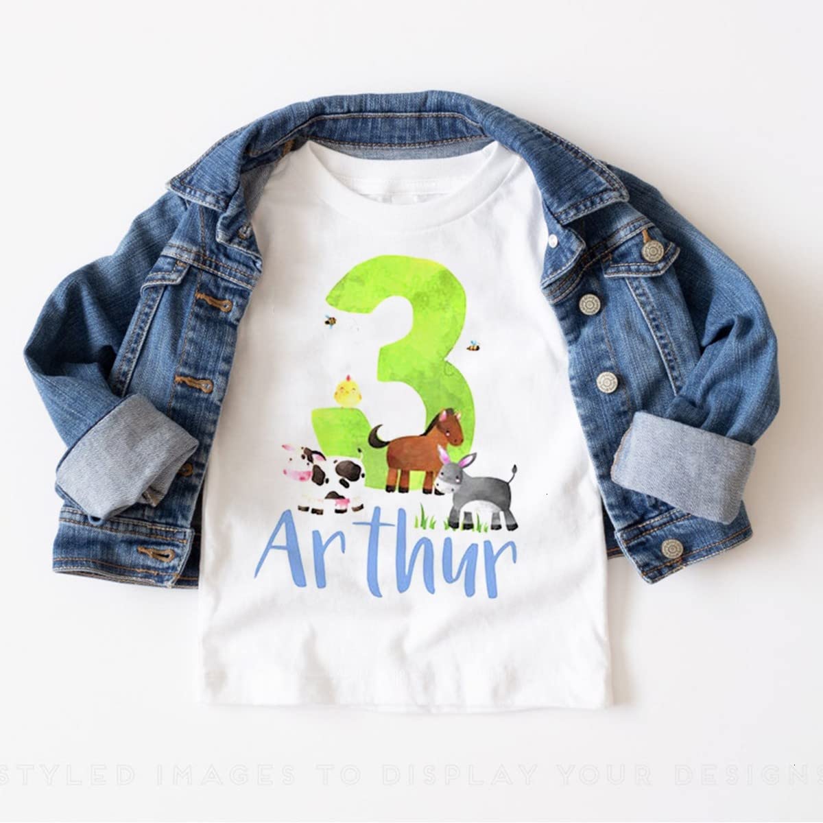 Farm First Birthday Shirts for Boys & Girls - Cute Farm Theme 1st & 2nd Birthday Outfits - Perfect for Farm Animal Party, Photo Shoots & Country-Themed Celebrations