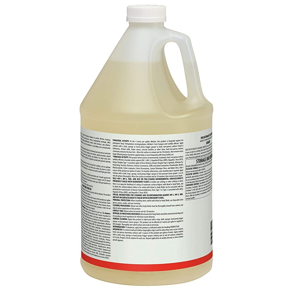 Zep DZ-7 Neutral Disinfectant Cleaner - 1 Gallon (Case of 4) | Hospital-Grade Disinfectant for Commercial & Home Use | Kills 99.9% Germs & Viruses | Safe for Floors, Countertops & High-Touch Surfaces
