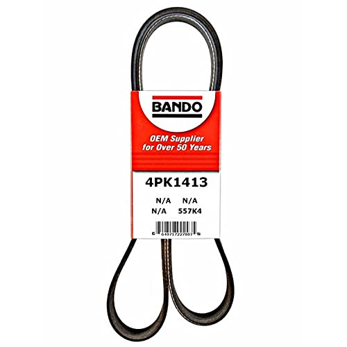 Bando Rib Ace Precision Engineered V-Ribbed Belt 4PK1413 (5-Pack) - High Performance Automotive Serpentine Belt for Honda, Toyota, Nissan & More - Ideal for Engine Accessories, Power Steering & AC Systems