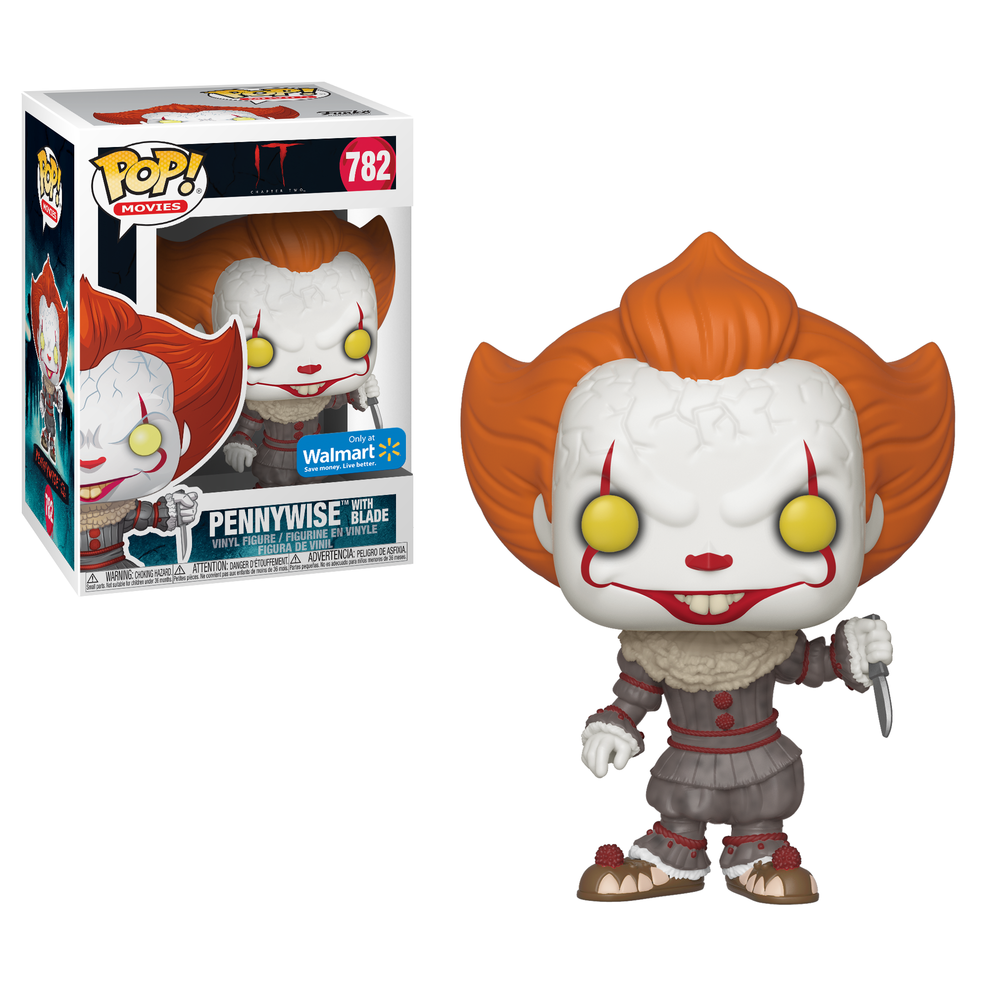 Pennywise with Blade - Walmart Exclusive Action Figure #782 - Perfect for Horror Collectors and Halloween Decorations