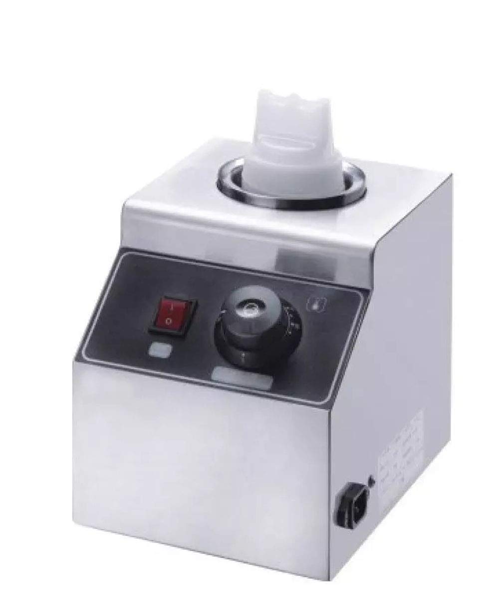 220V Commercial Electric Sauce Warmer - Stainless Steel Anti-Corrosion Bottle Heater for Cheese, Chocolate & Soy Sauce (1 Head) - Perfect for Restaurants, Cafes & Catering Services
