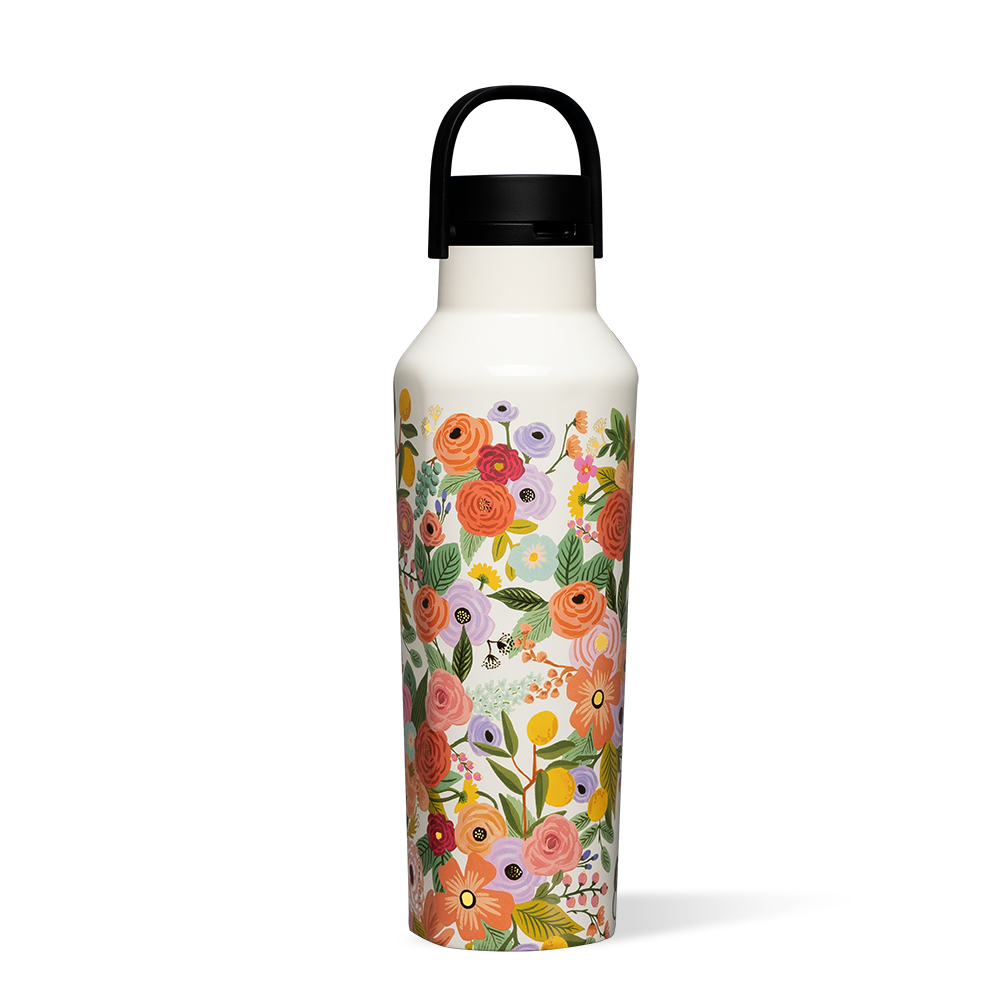 Rifle Paper Co. Insulated Stainless Steel Sport Water Bottle - Leakproof & BPA-Free for Hiking, Gym & Outdoor Activities