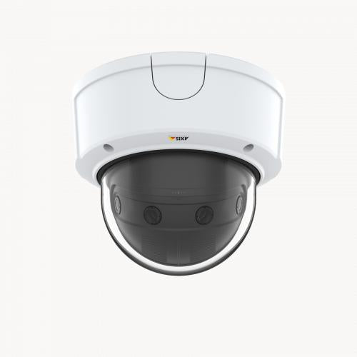 Axis Communications P3807-PVE 8.3MP Outdoor 180° Panoramic Dome Security Camera with 4 Sensors - Weatherproof IP Surveillance for Home, Business & Parking Lot Monitoring