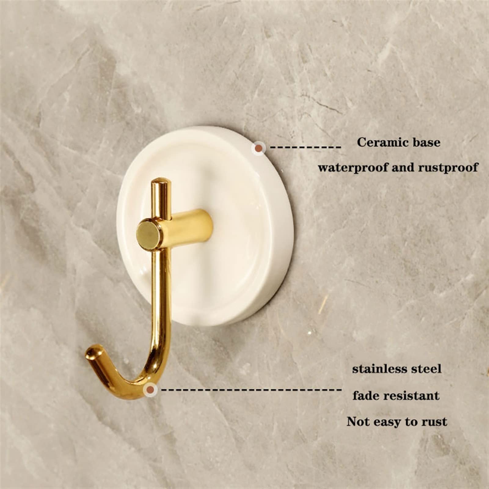 Modern Metal Wall Hook - Coat Rack for Bathroom, Bedroom & Kitchen - Space Saving Storage