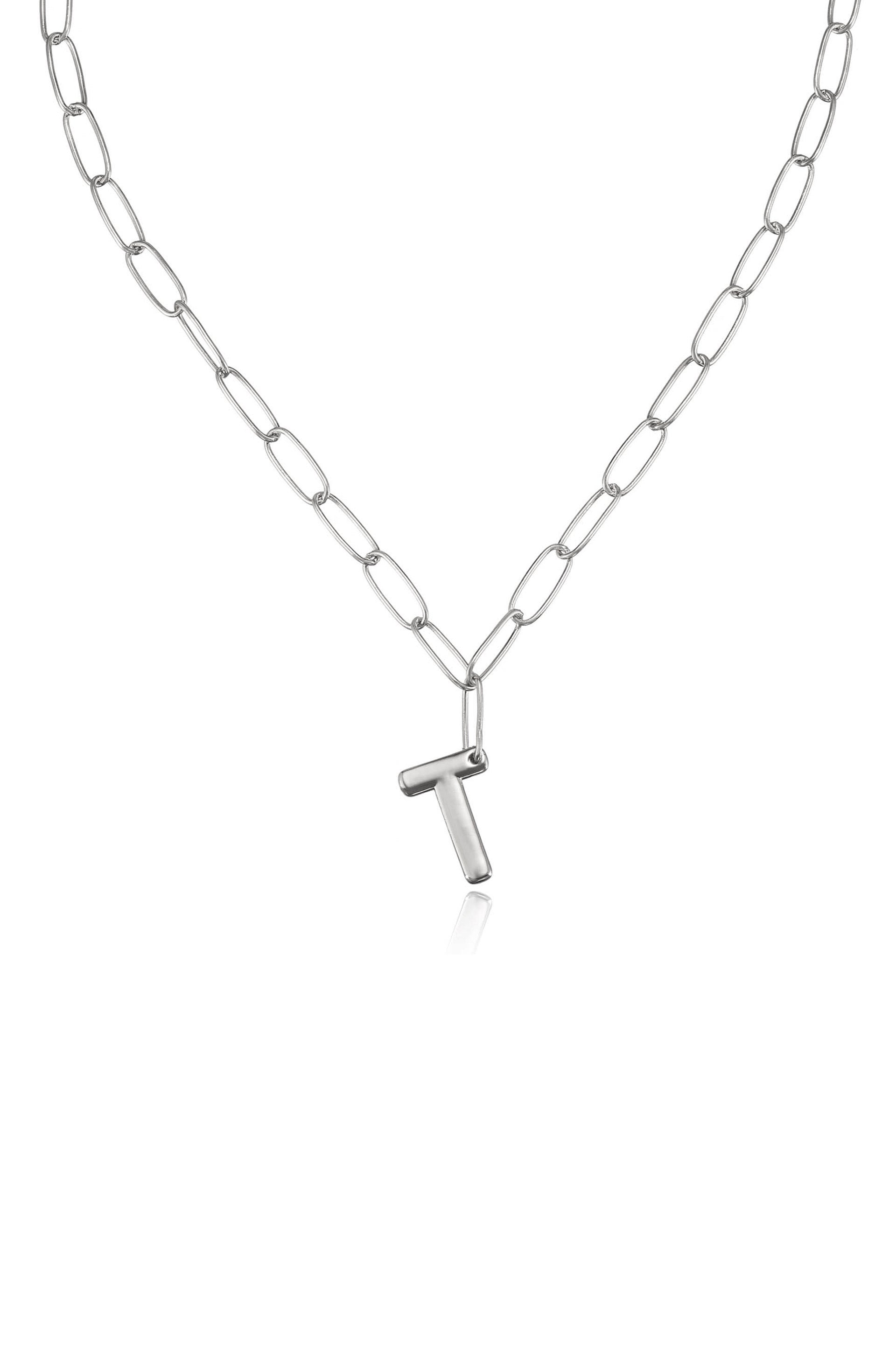 Personalized Initial Necklace with Paperclip Link - Custom Name Letter Jewelry for Women - Perfect Gift for Birthday, Anniversary & Everyday Wear