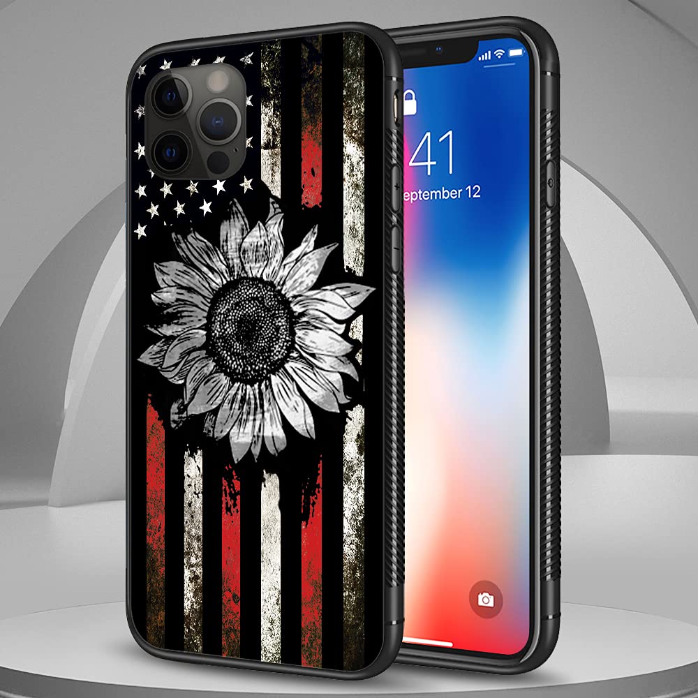 iPhone 11 Pro Max Case (6.5 inch) - Retro Sunflower Pattern Hard PC Back with Soft TPU Bumper | Non-Slip Protective Phone Cover for Women | Perfect for Daily Use, Work & Outdoor Activities