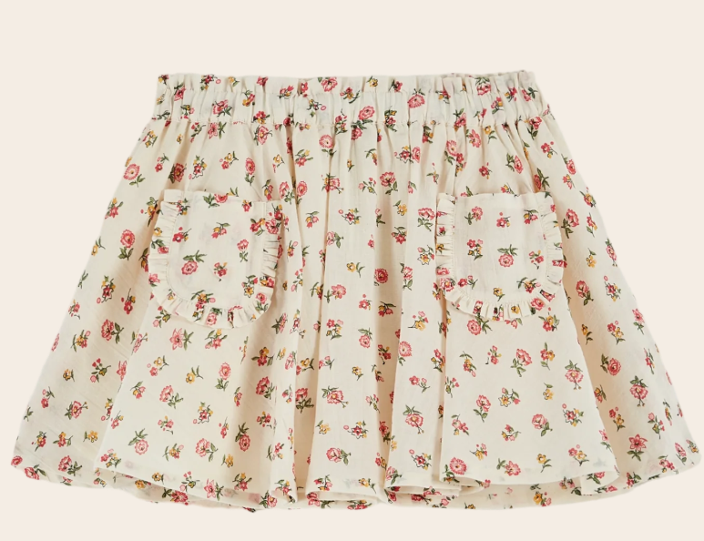 Emile & Ida Imprimee Skirt for Women - Floral Print Midi Skirt (Size 2-6A) | Perfect for Summer Outfits, Beach Vacations & Casual Wear