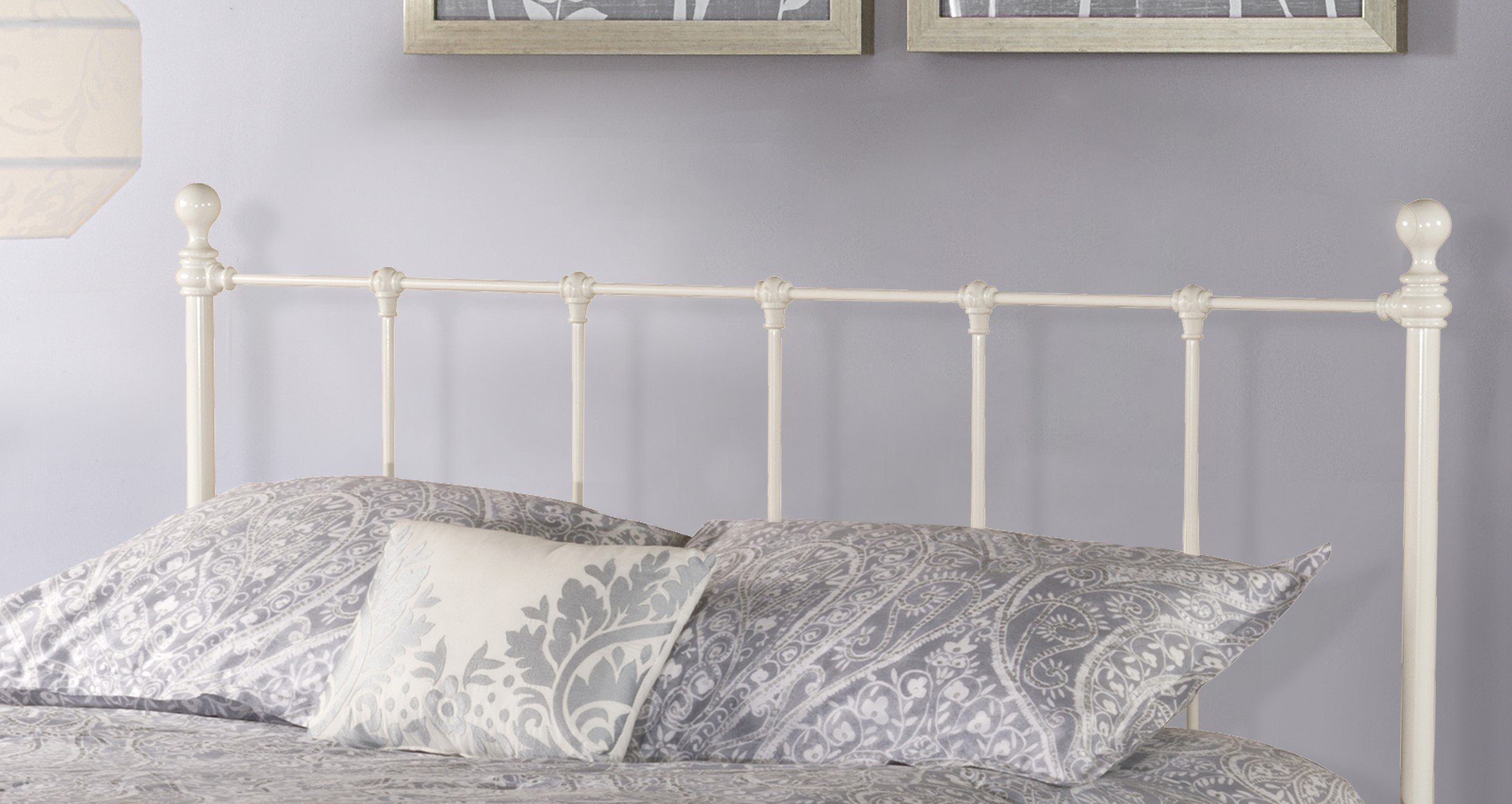 Hillsdale Molly Full Bed Frame with Headboard in White - Modern & Sturdy Bedroom Furniture for Home & Guest Room Decor
