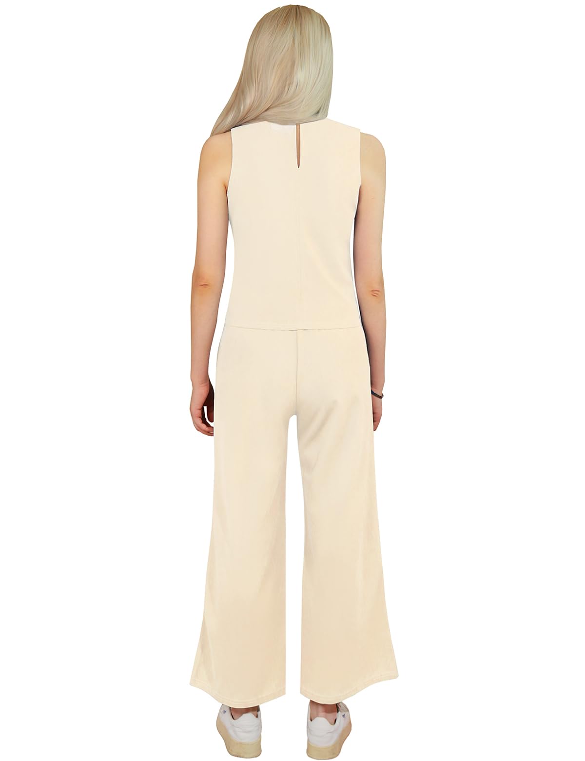 MZROCR Women's Summer Two Piece Outfits - Sleeveless Lounge Sets & Wide Leg Tracksuits for Casual Wear, Travel, and Home Relaxation