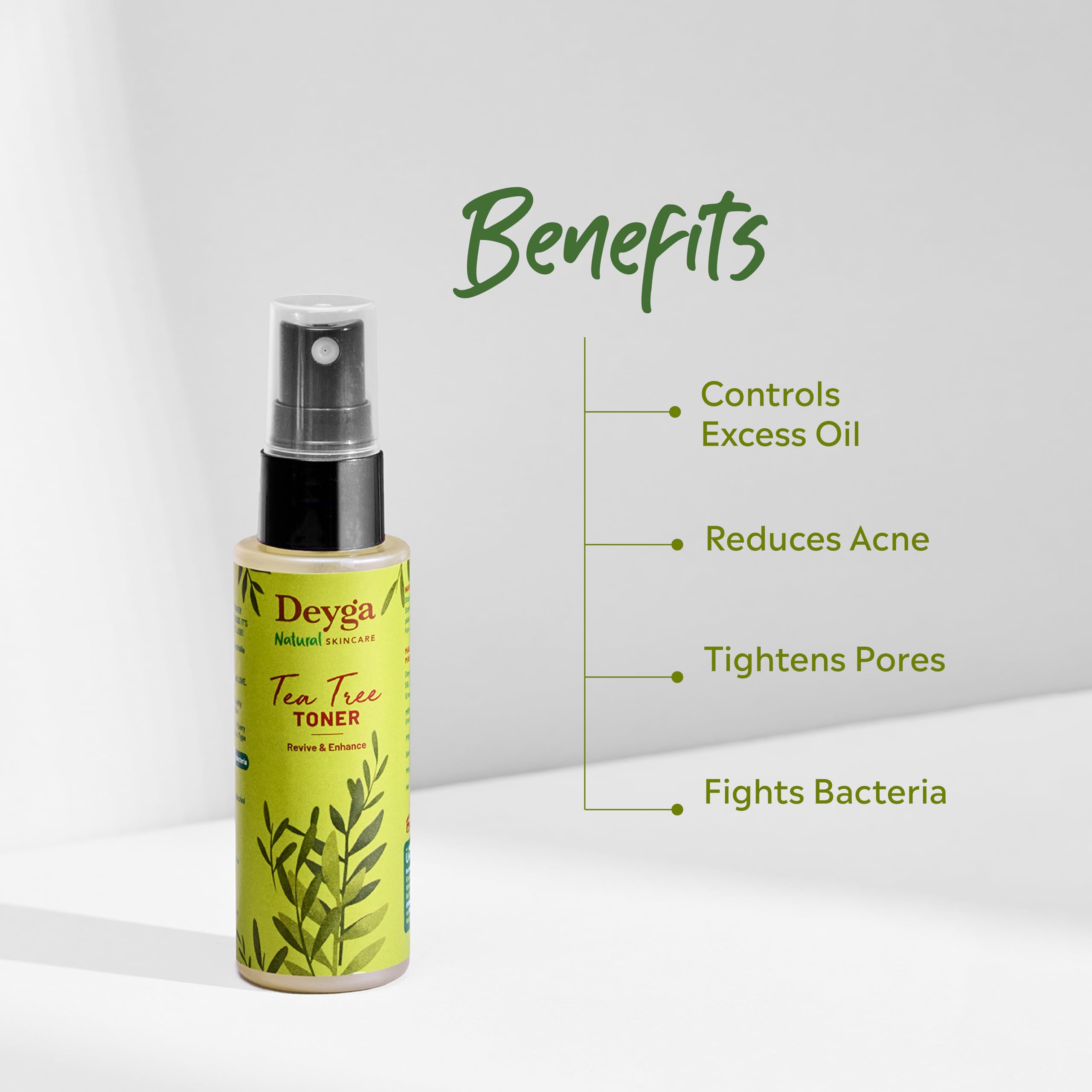 Deyga Tea Tree Face Toner (50ml) - Hydrating, pH Balancing, Soothing Facial Toner for All Skin Types | Perfect for Daily Skincare Routine & Post-Cleansing Refresh
