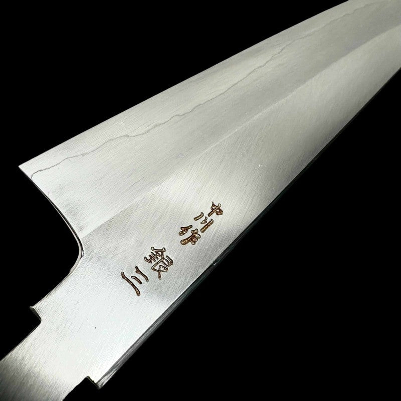 Premium NAKAGAWA HAMONO Japanese Chef Knife - 210mm Kiritsuke Gyuto with Silver #3 Kasumi/Migaki Finish - Perfect for Sushi, Meat Slicing & Professional Kitchen Use