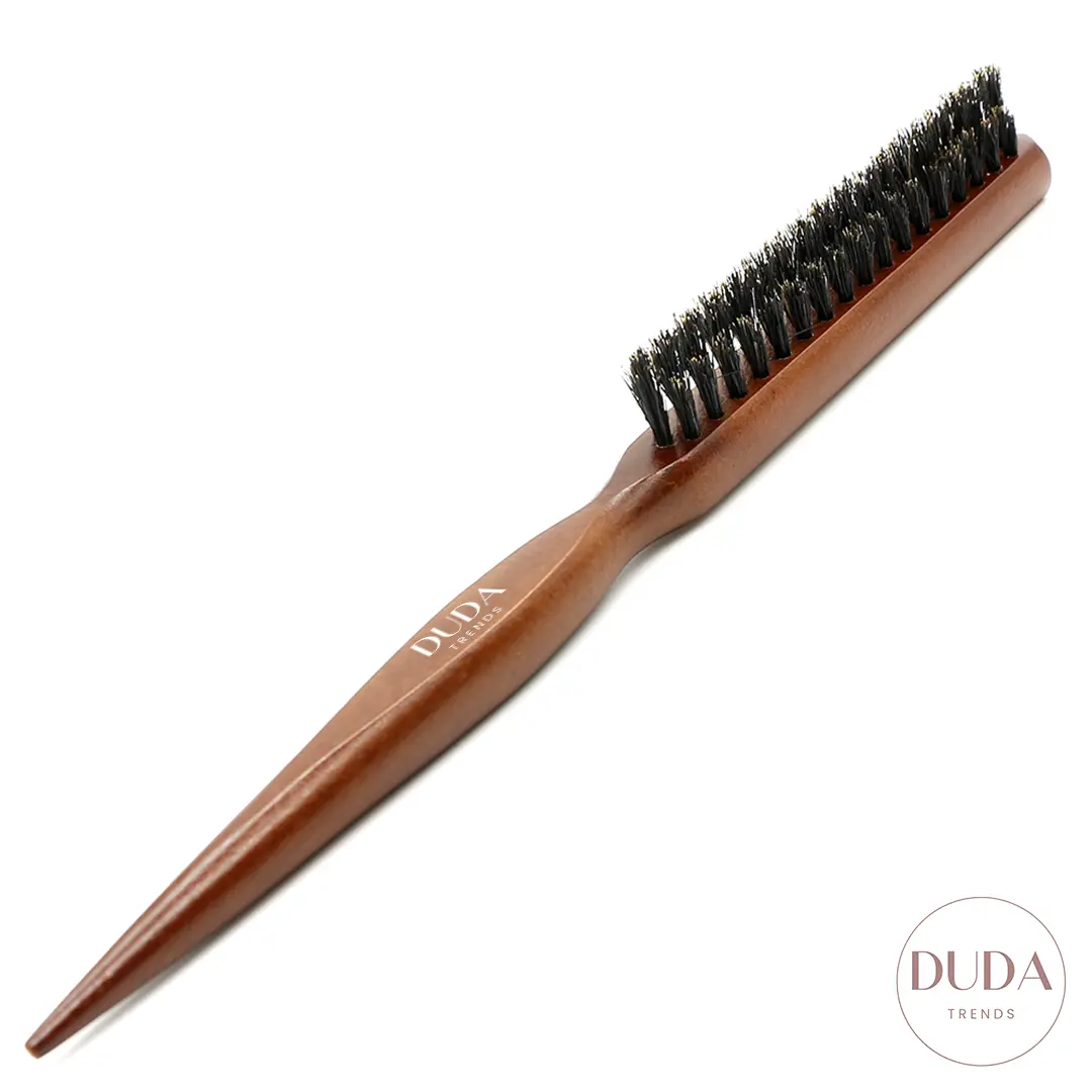 Natural Wooden Hair Brush for Detangling & Styling - Eco-Friendly Boar Bristle Brush for Smooth, Shiny Hair - Perfect for Daily Hair Care & Scalp Massage at Home or Travel