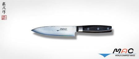 MAC DA BK 150 Damascus Series 6 Utility Knife - High Carbon Steel Blade, Ergonomic Handle - Perfect for Camping, Hunting & Outdoor Survival (Free Shipping)