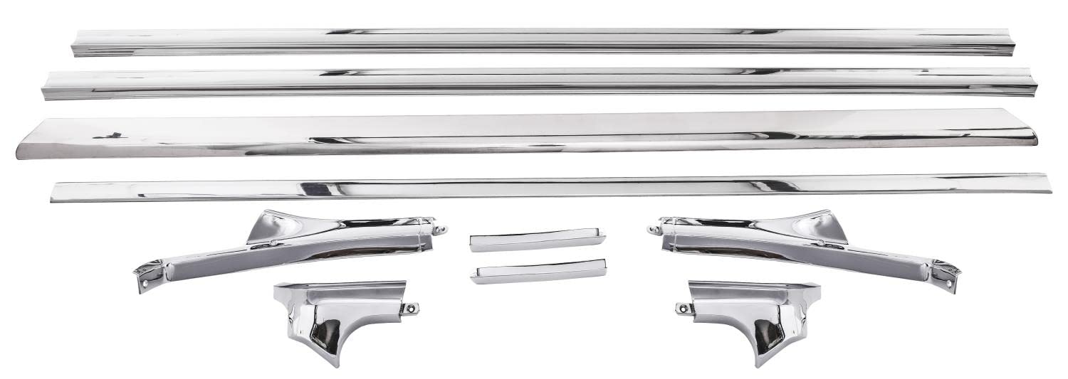 JEGS 79721 Complete Bed Molding Kit for 1968-1972 Chevy El Camino - Includes Bed Rail & Trim | Perfect for Truck Bed Restoration & Customization Projects